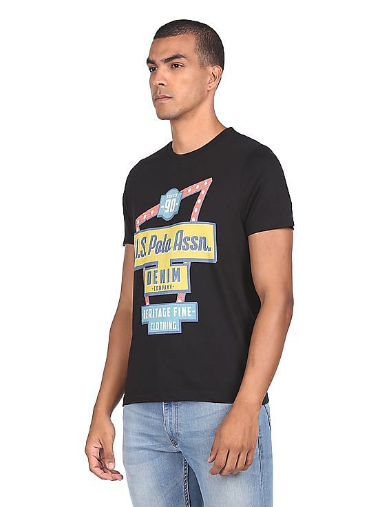 U.S. Polo Assn. Denim Co. Crew Neck Brand Print T-Shirt