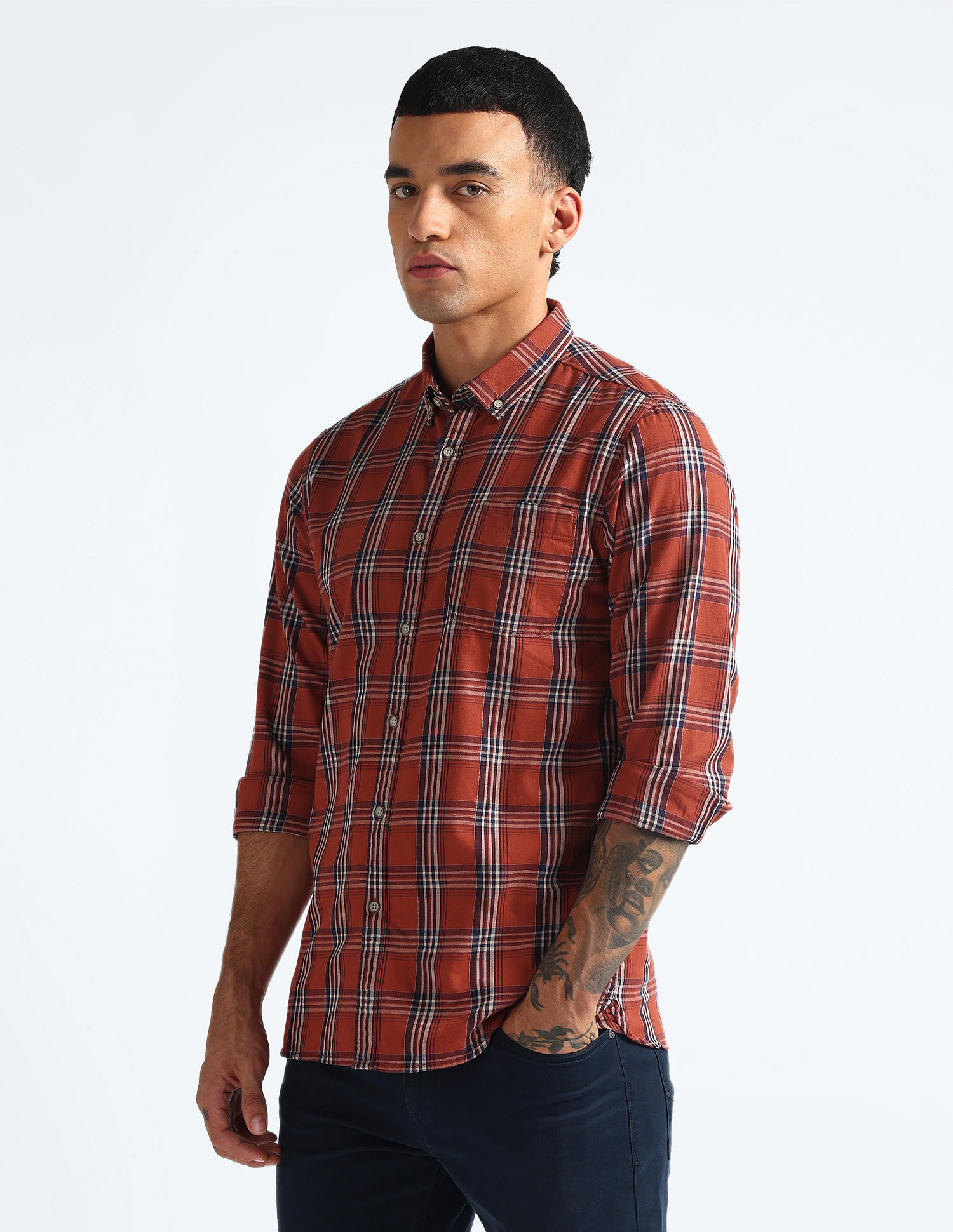 Flying Machine Tartan Check Cotton Shirt