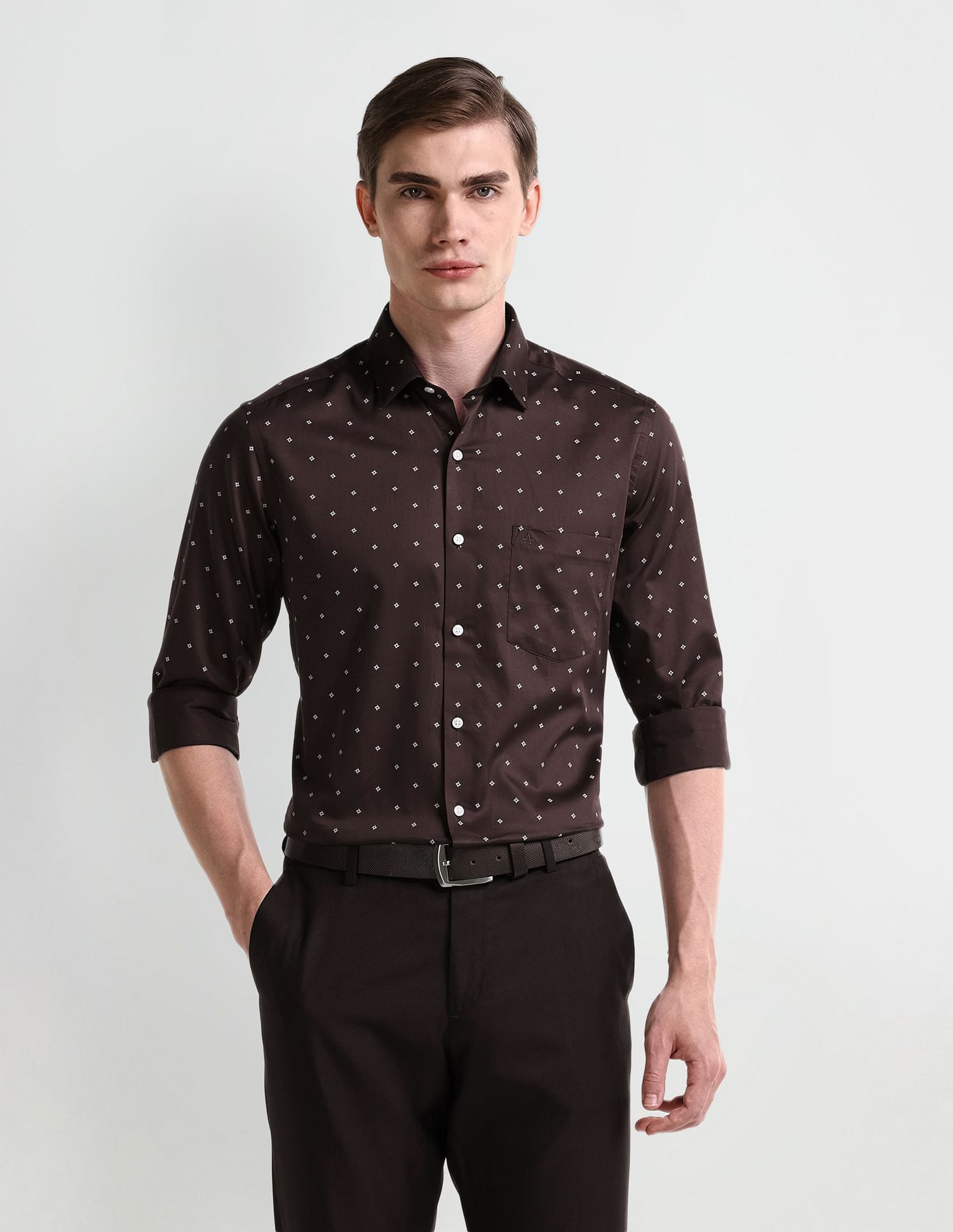 Arrow Manhattan Slim Fit Satin Shirt