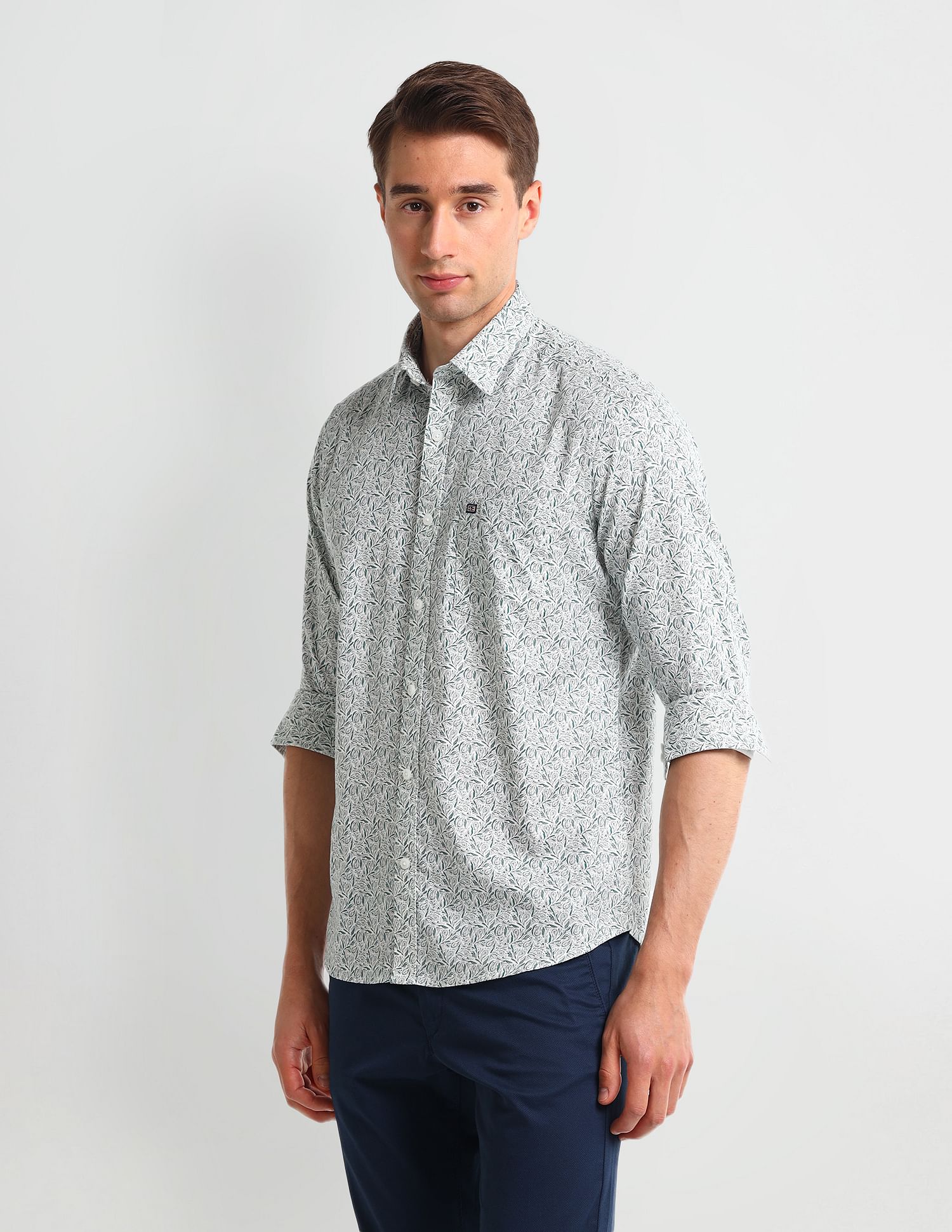 Arrow Sport Abstract Print Cotton Shirt