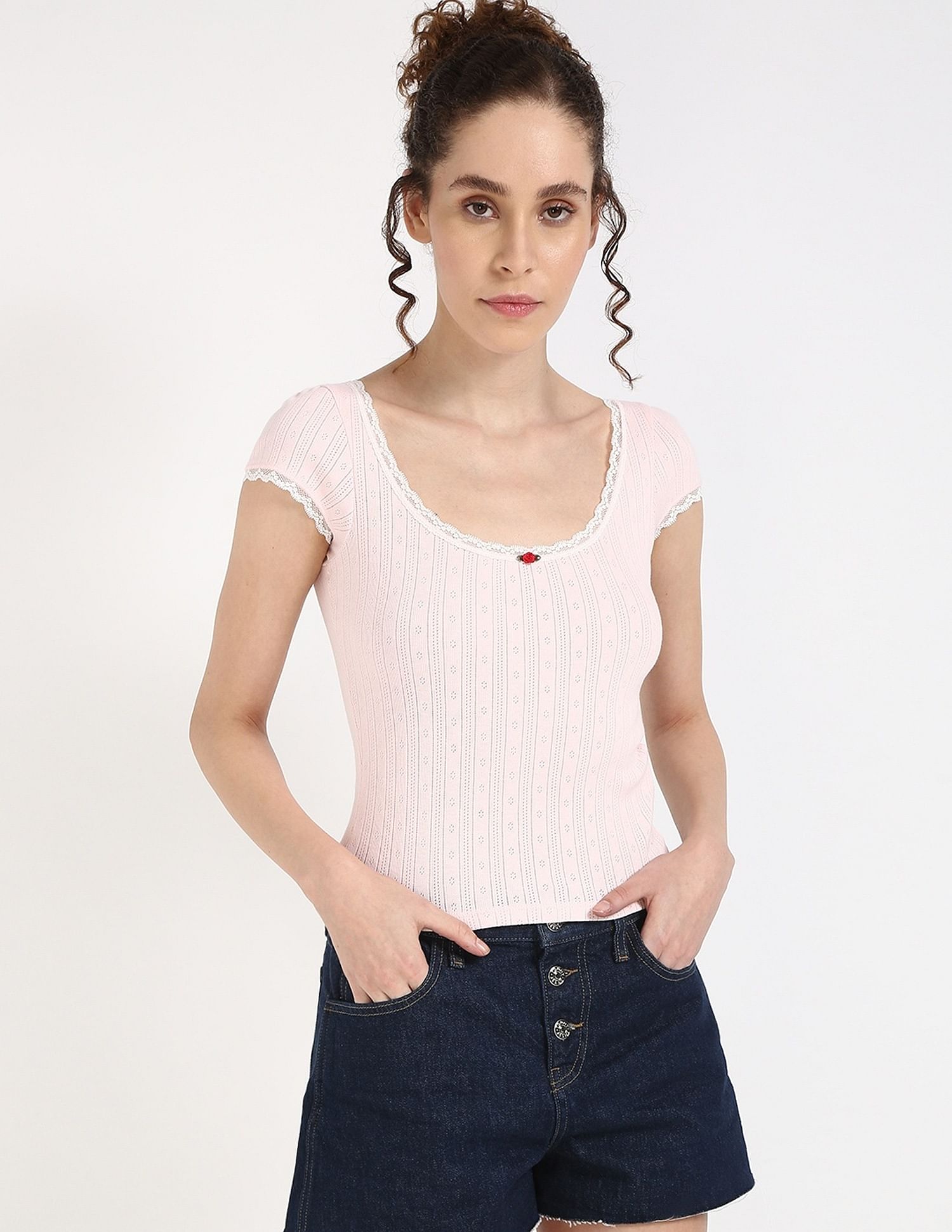 Tommy Hilfiger Slim-Fit Cotton Round Neck Top