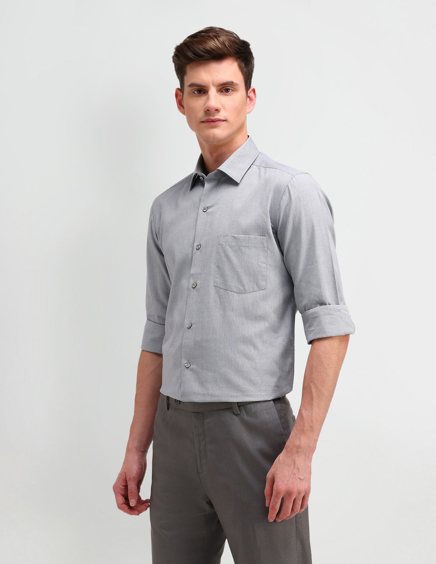 Arrow Slim Fit All-Over Pattern Shirt