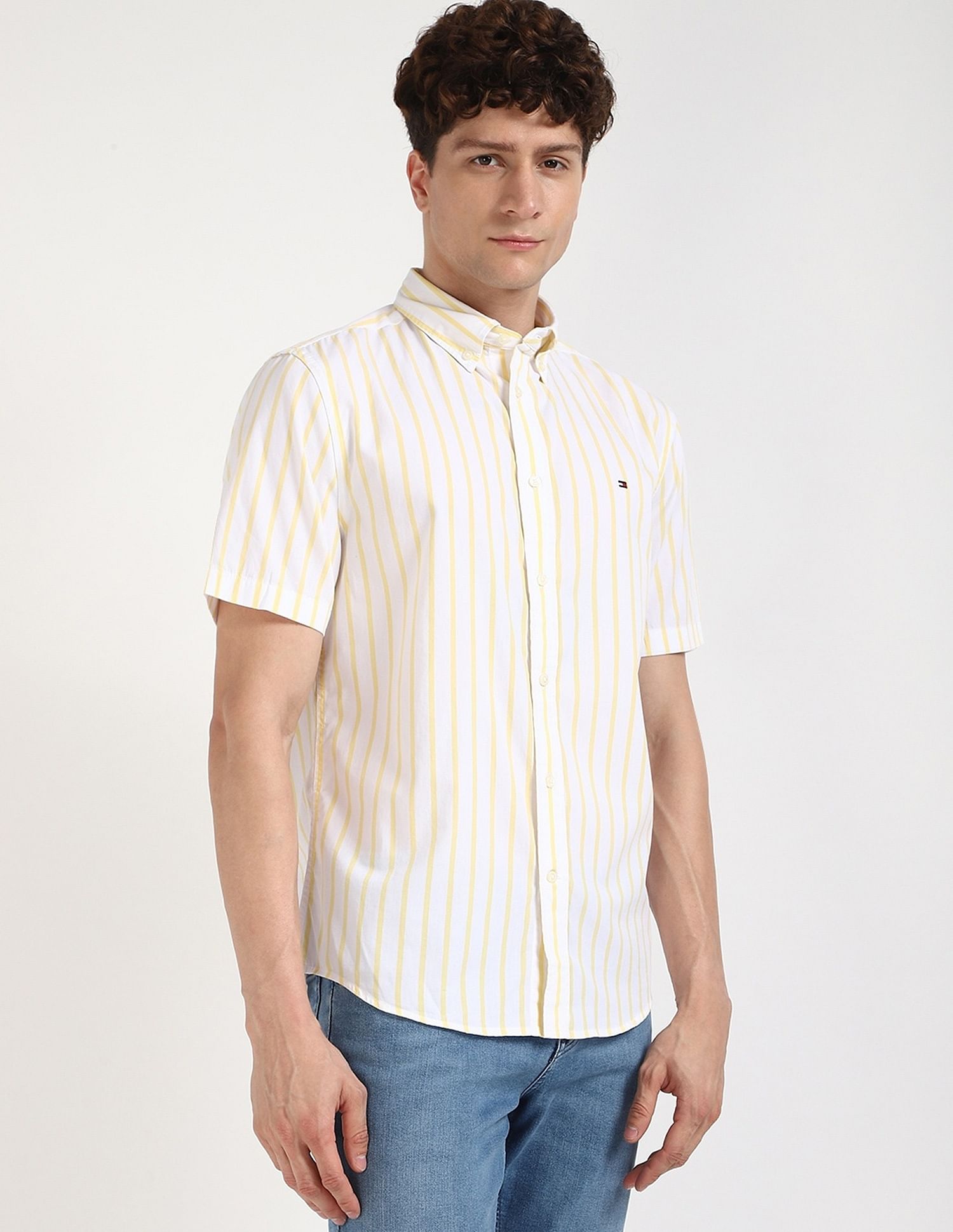 Tommy Hilfiger Striped Regular-Fit Poplin Woven Shirt