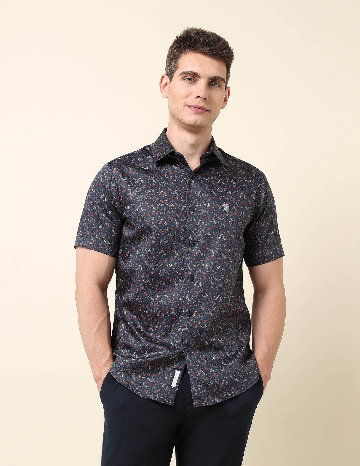 U.S. Polo Assn. All-Over Printed Satin Shirt