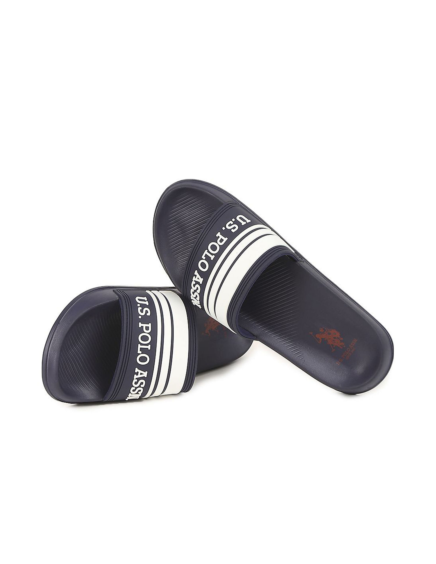 U.S. Polo Assn. Men Embossed Logo Lightweight Nilsson Slides