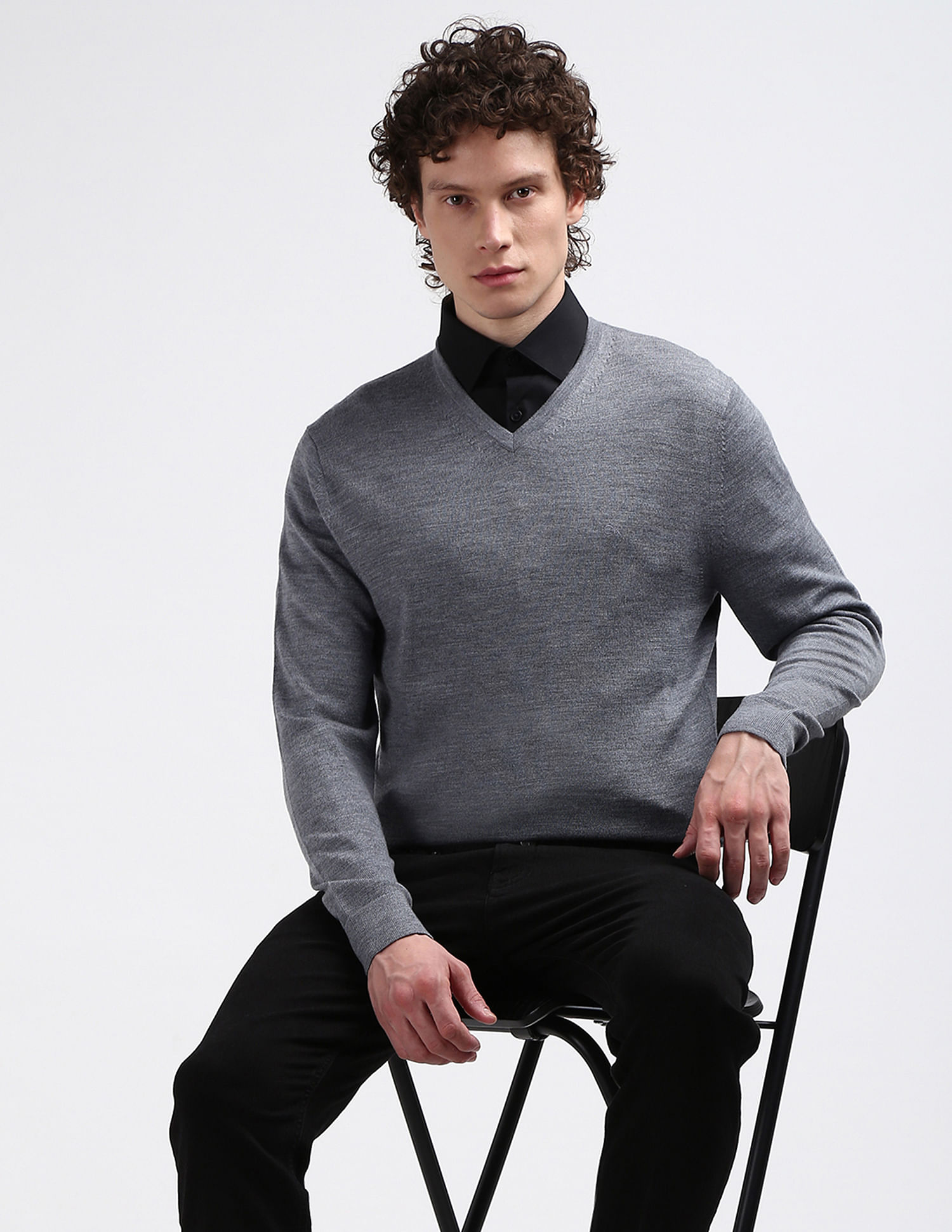 Calvin Klein Merino Wool V-Neck Sweater