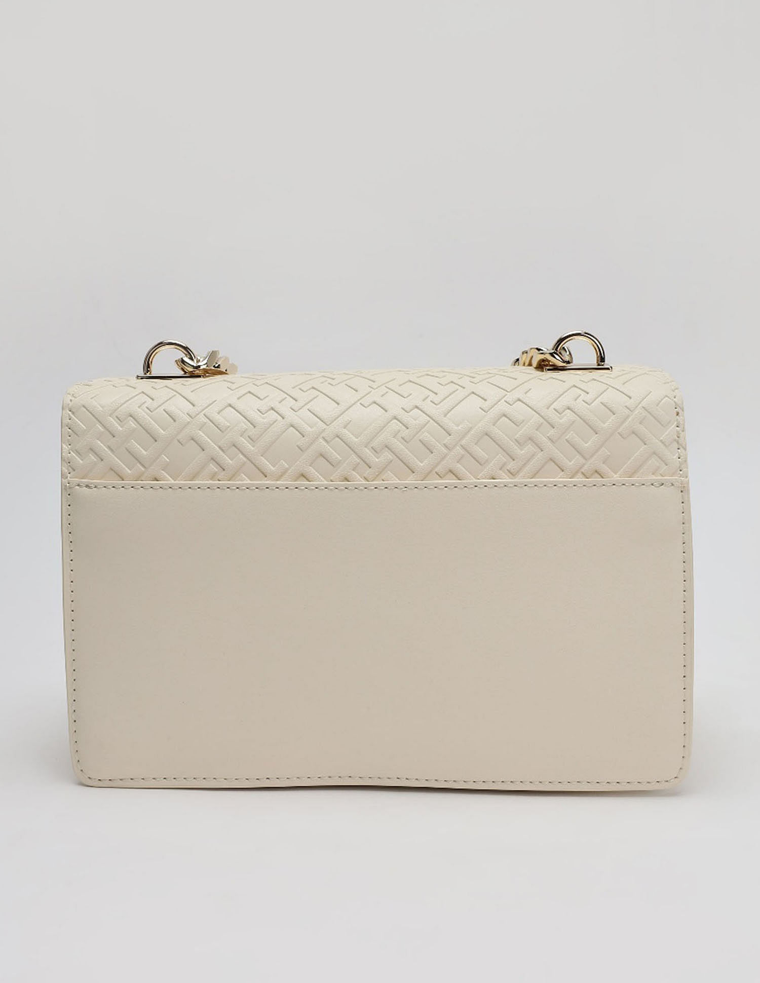 Tommy Hilfiger Textured White PU Sling Bag