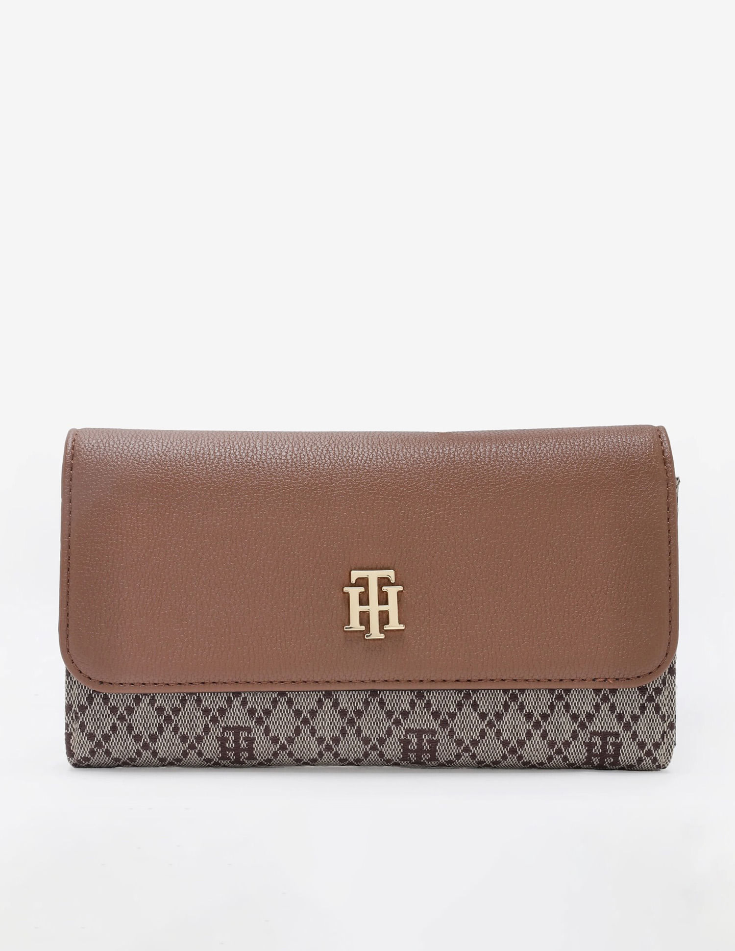 Buy Tommy Hilfiger Logo Brown Polyester Bi-Fold Wallet