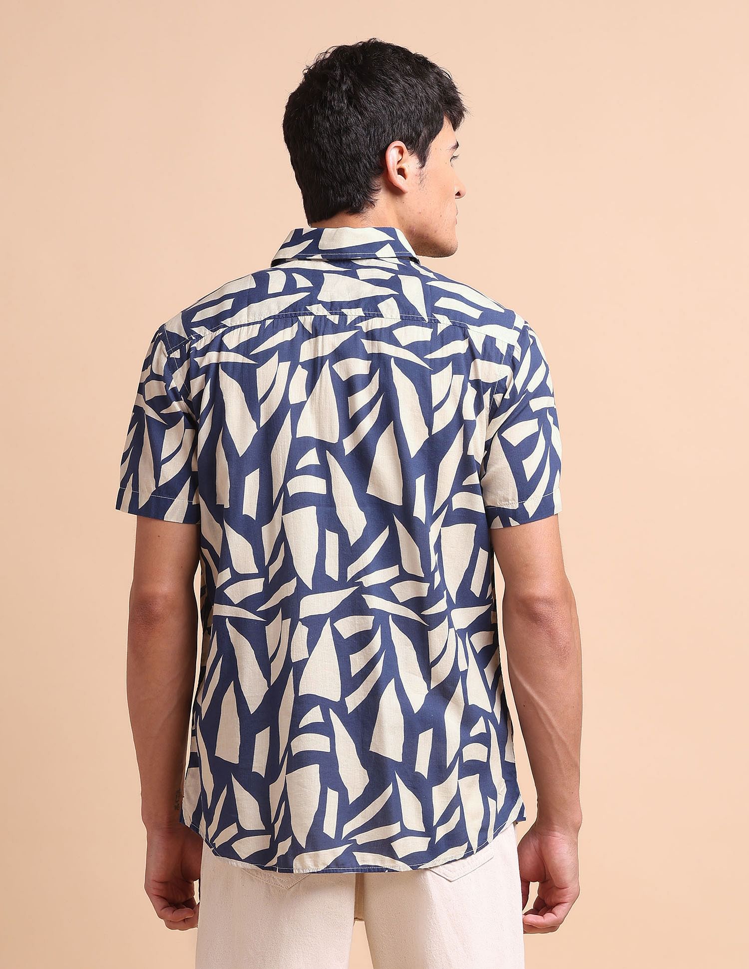 U.S. Polo Assn. Denim Co. Slim Fit Abstract Printed Shirt