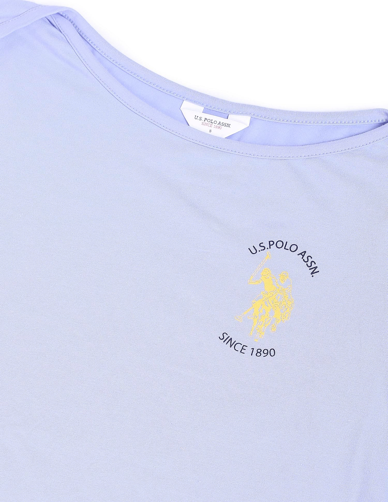 U.S. Polo Assn. Women Boat Neck Solid Knit T-Shirt