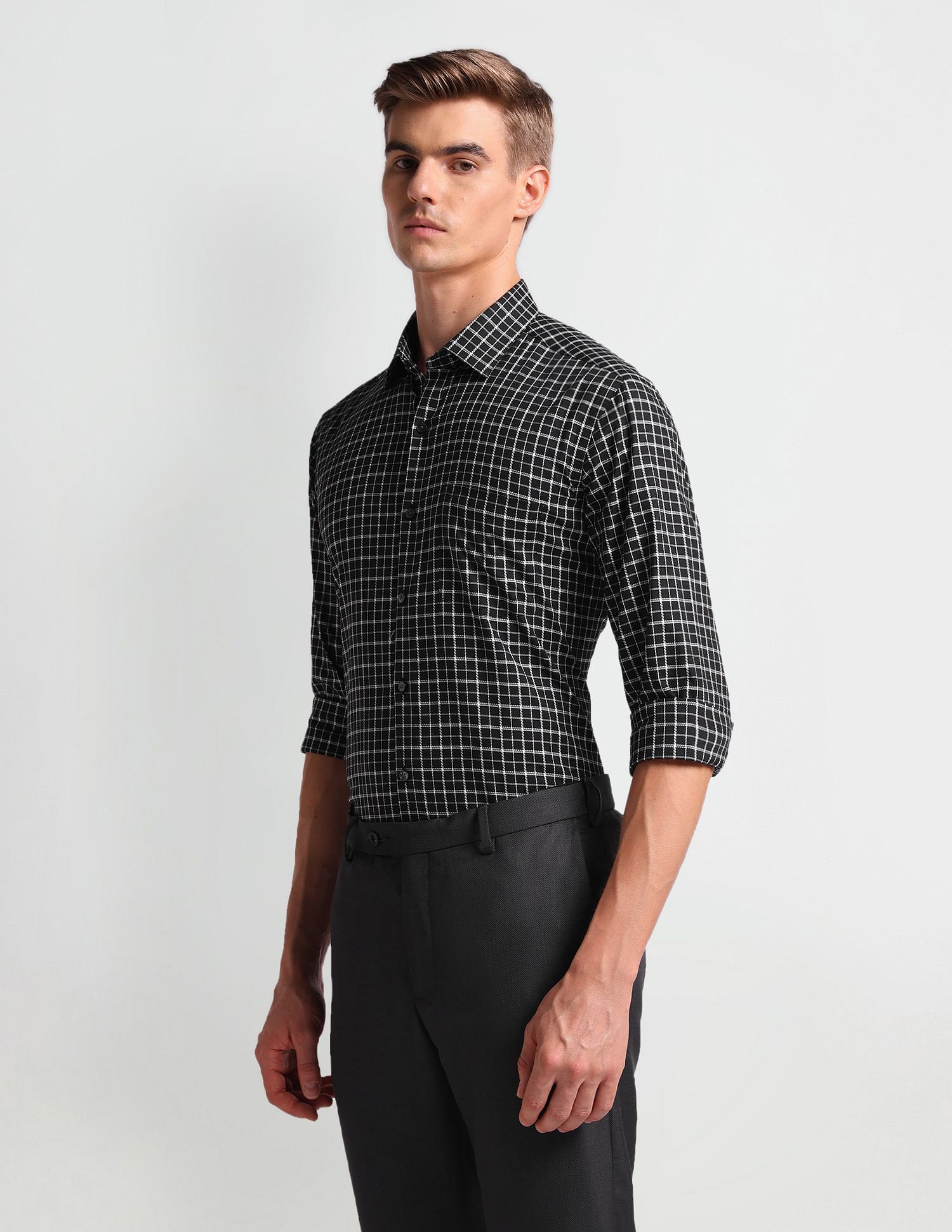 Arrow Manhattan Slim Fit Check Shirt