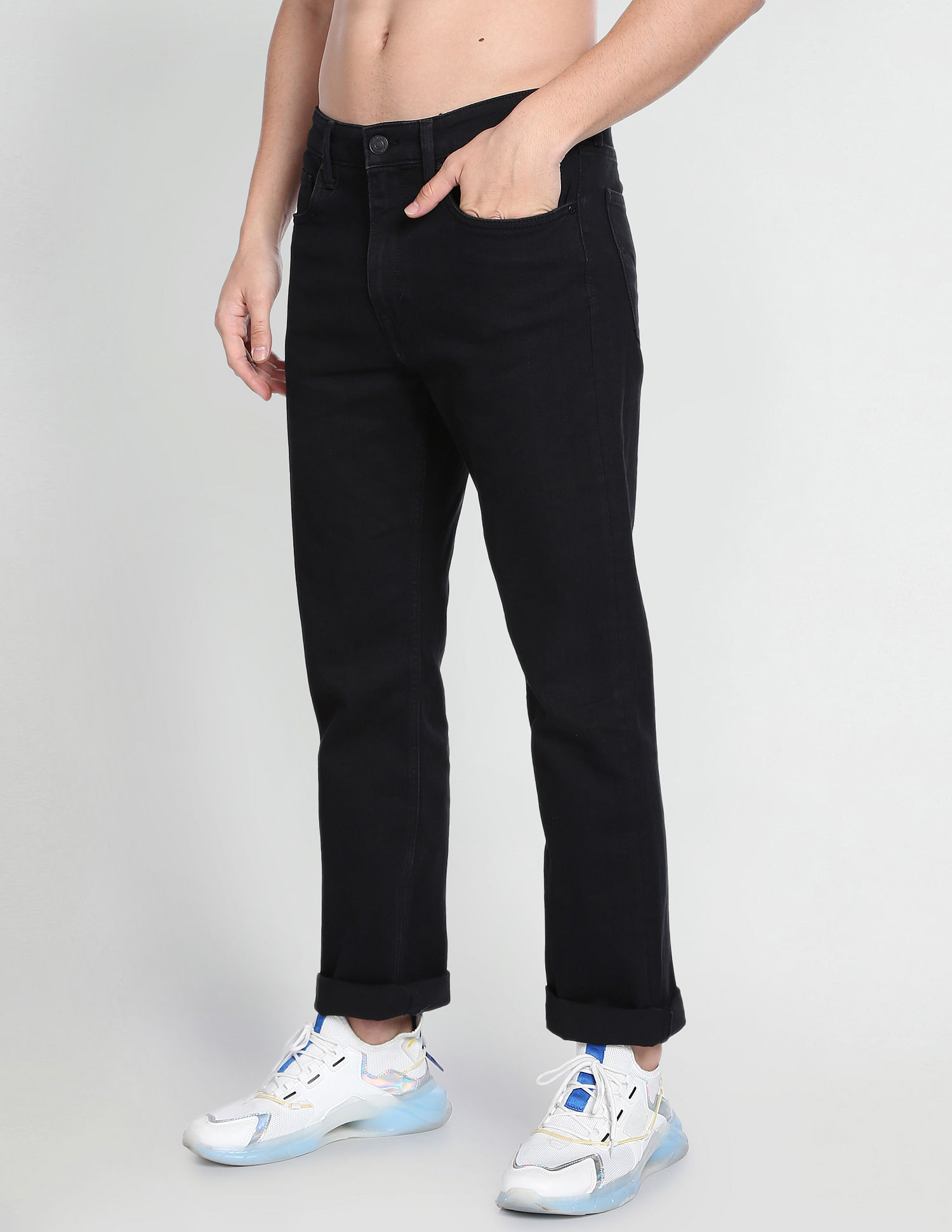Flying Machine Mid Rise Bootcut Jeans