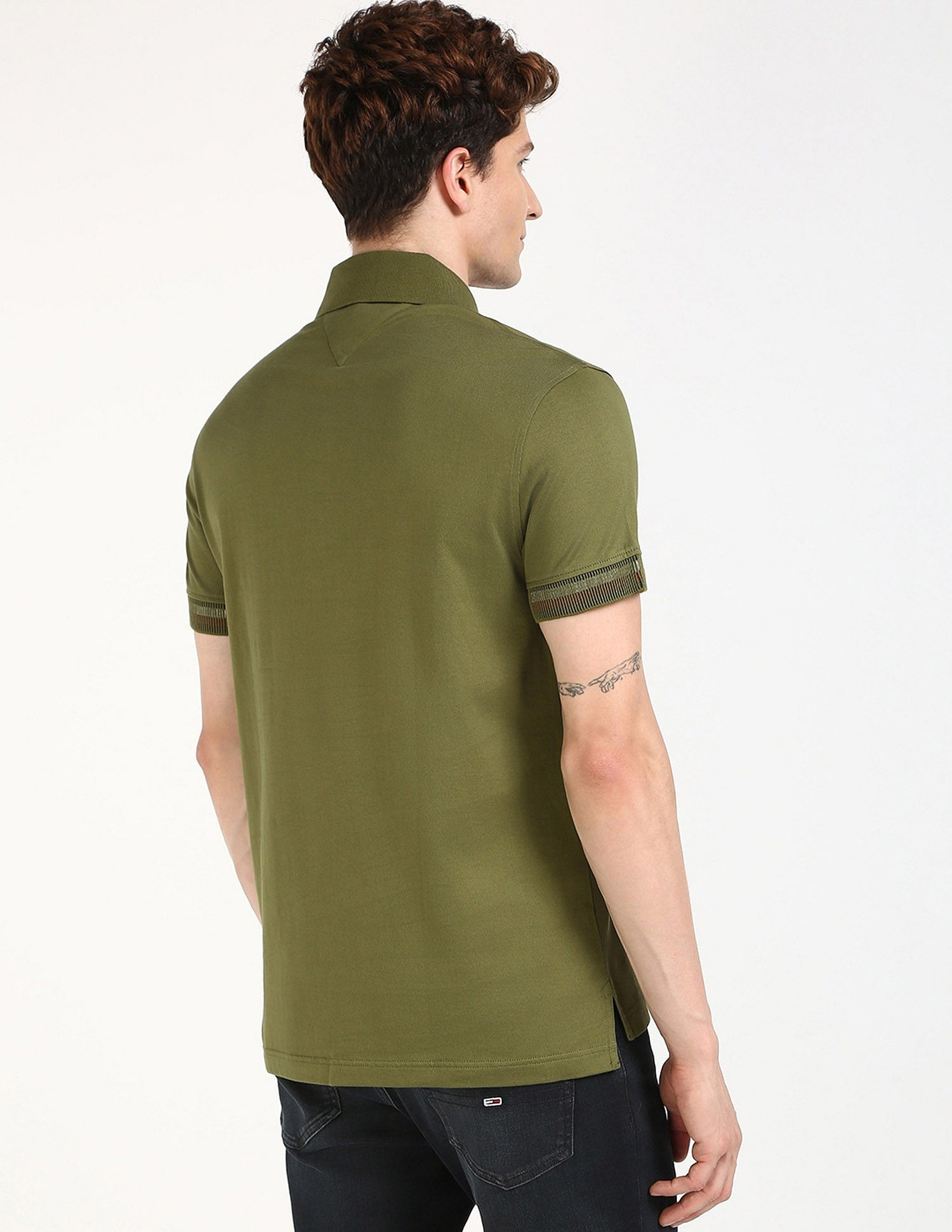 Tommy Hilfiger Solid Regular-Fit Cotton Polo Shirt