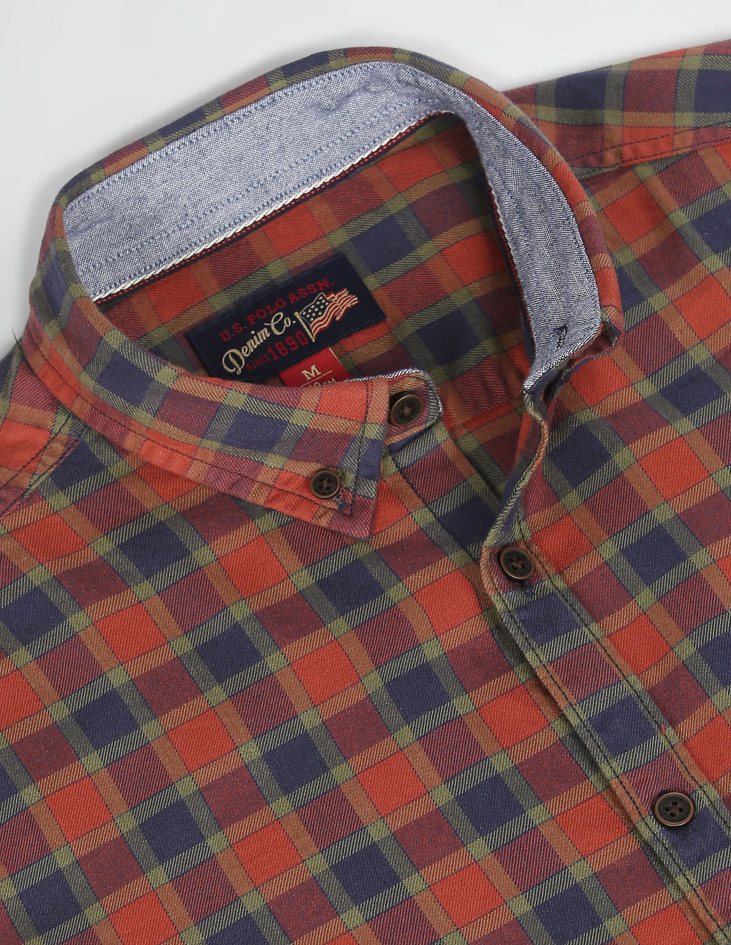 U.S. Polo Assn. Denim Co. Button Down Collar Check Casual Shirt