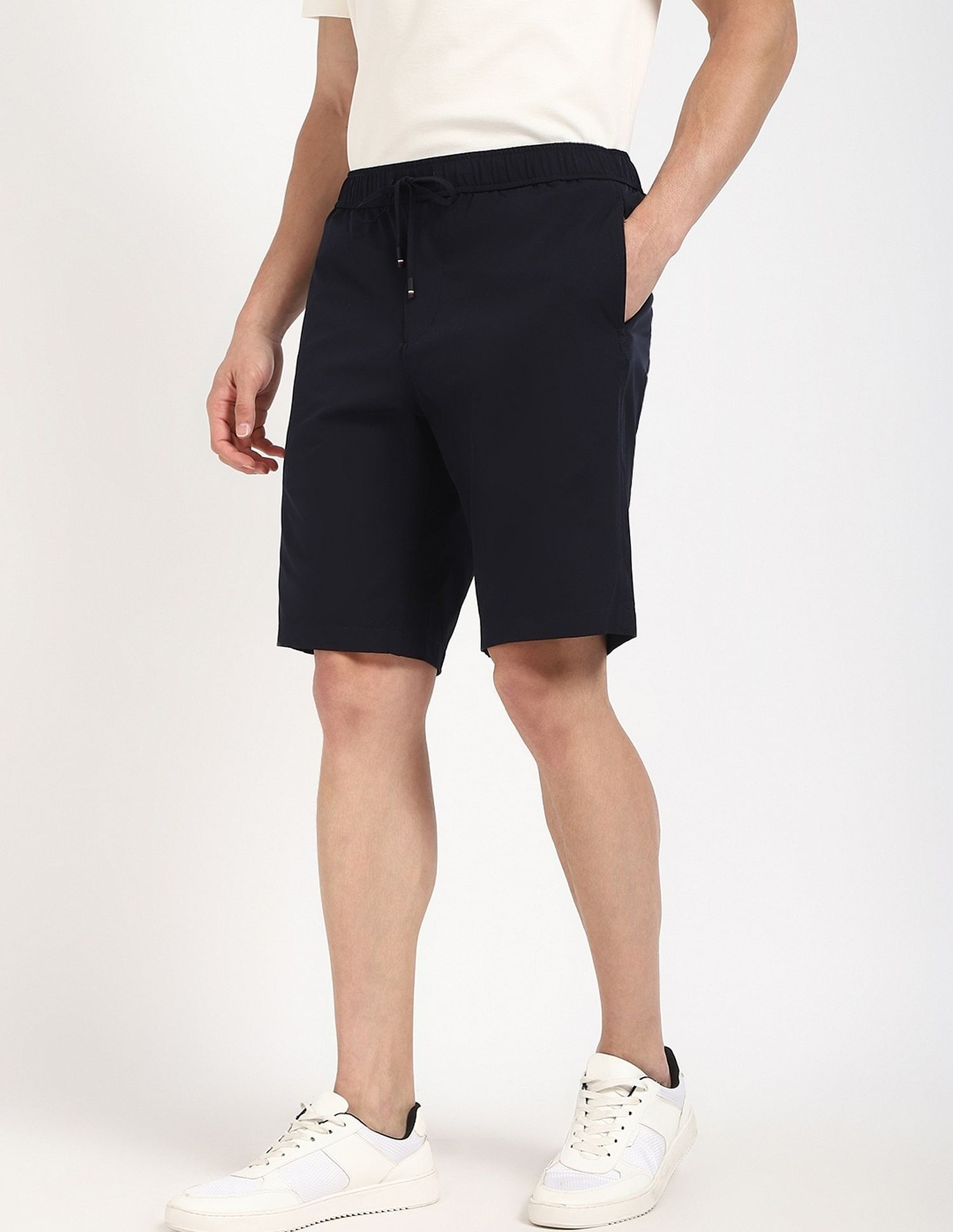 Tommy Hilfiger Relaxed-Fit Solid High-Rise Shorts