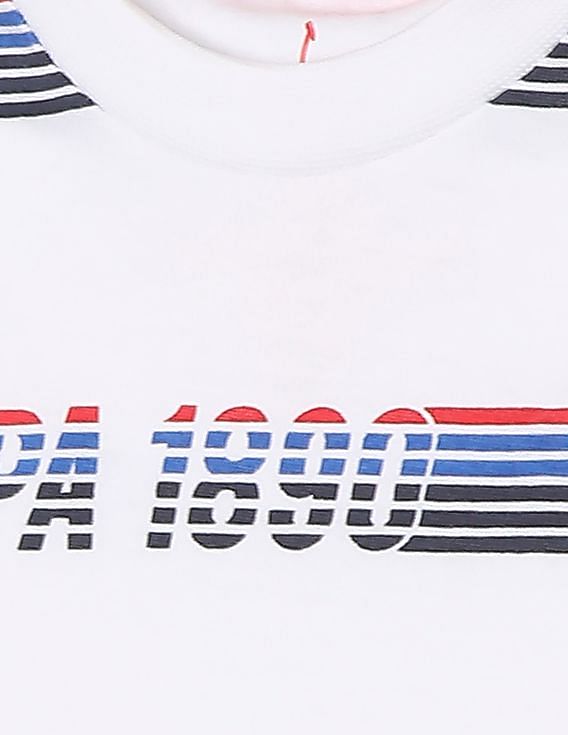 U.S. Polo Assn. Kids Boys Crew Neck Striped T-Shirt