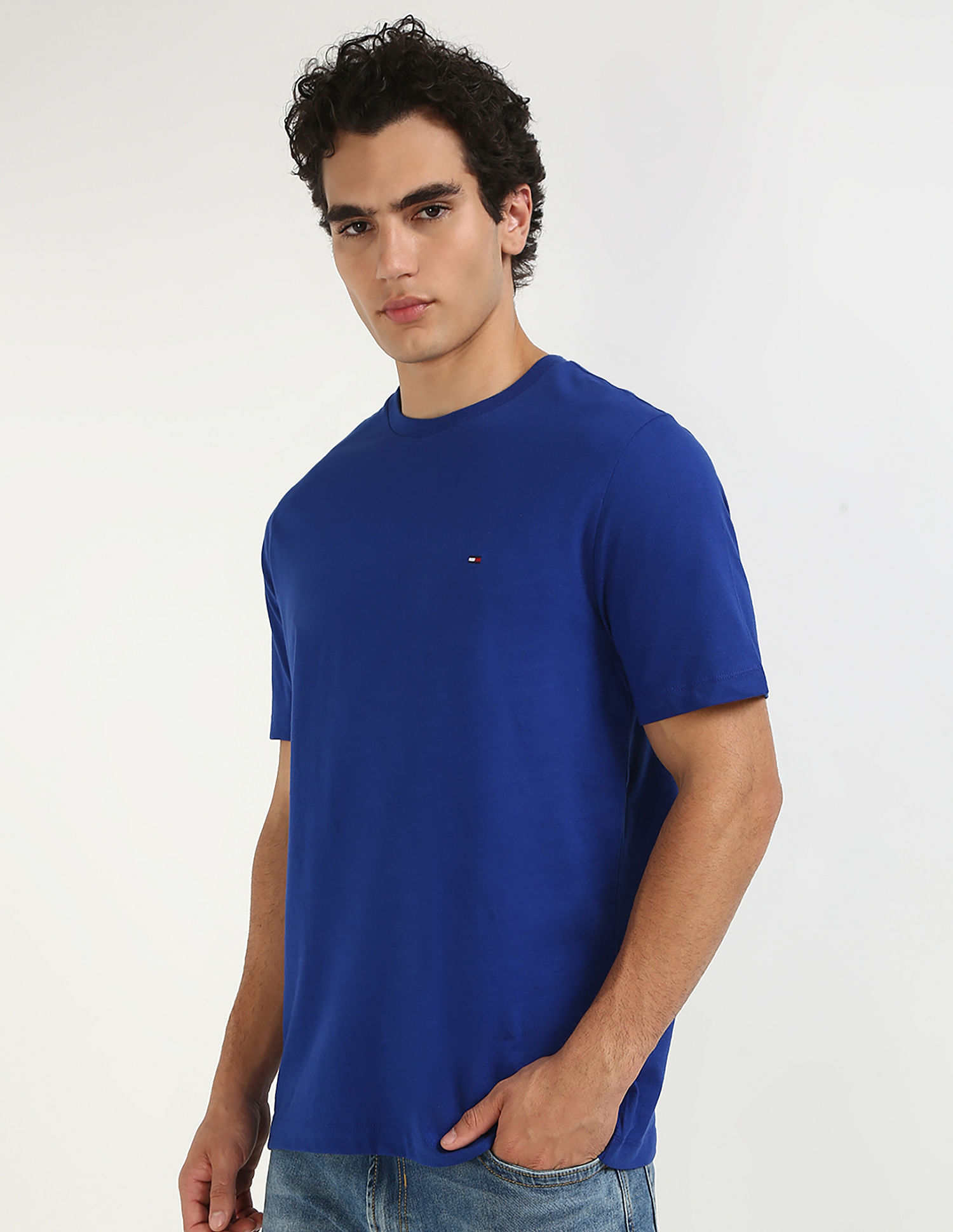 Tommy Hilfiger Solid Regular-Fit Cotton T-Shirt