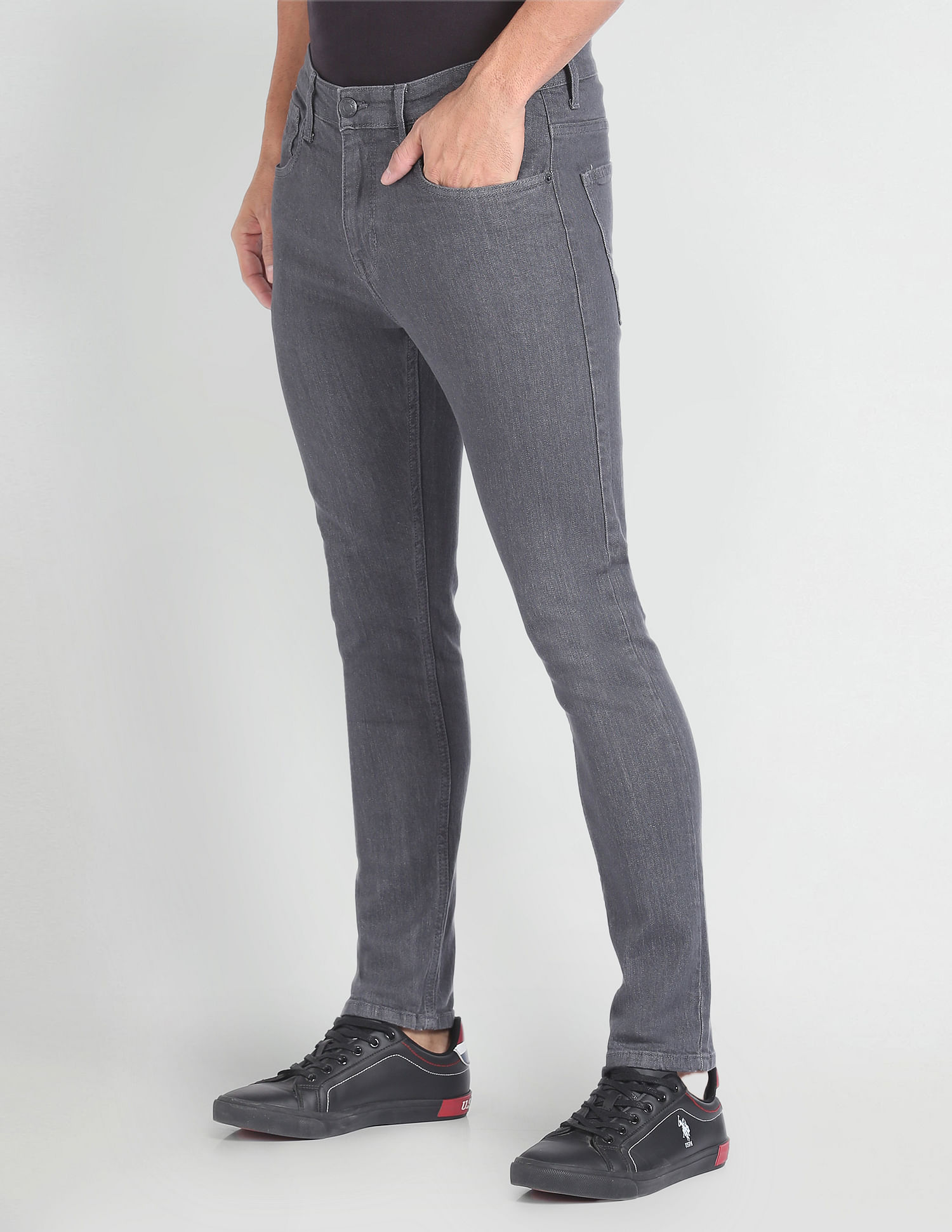 U.S. Polo Assn. Denim Co. Henry Cropped Fit Grey Jeans