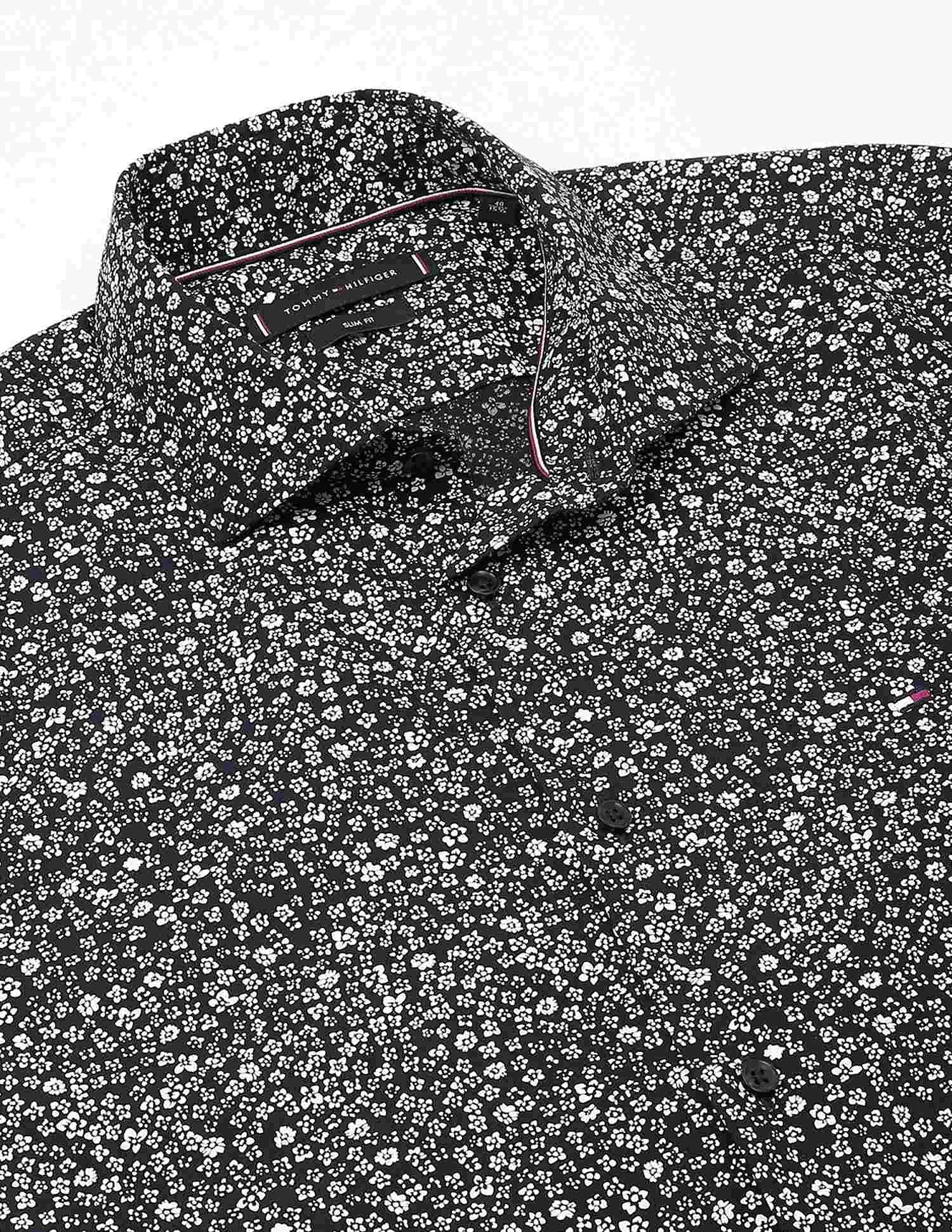 Tommy Hilfiger Mens Blue Floral Shirt