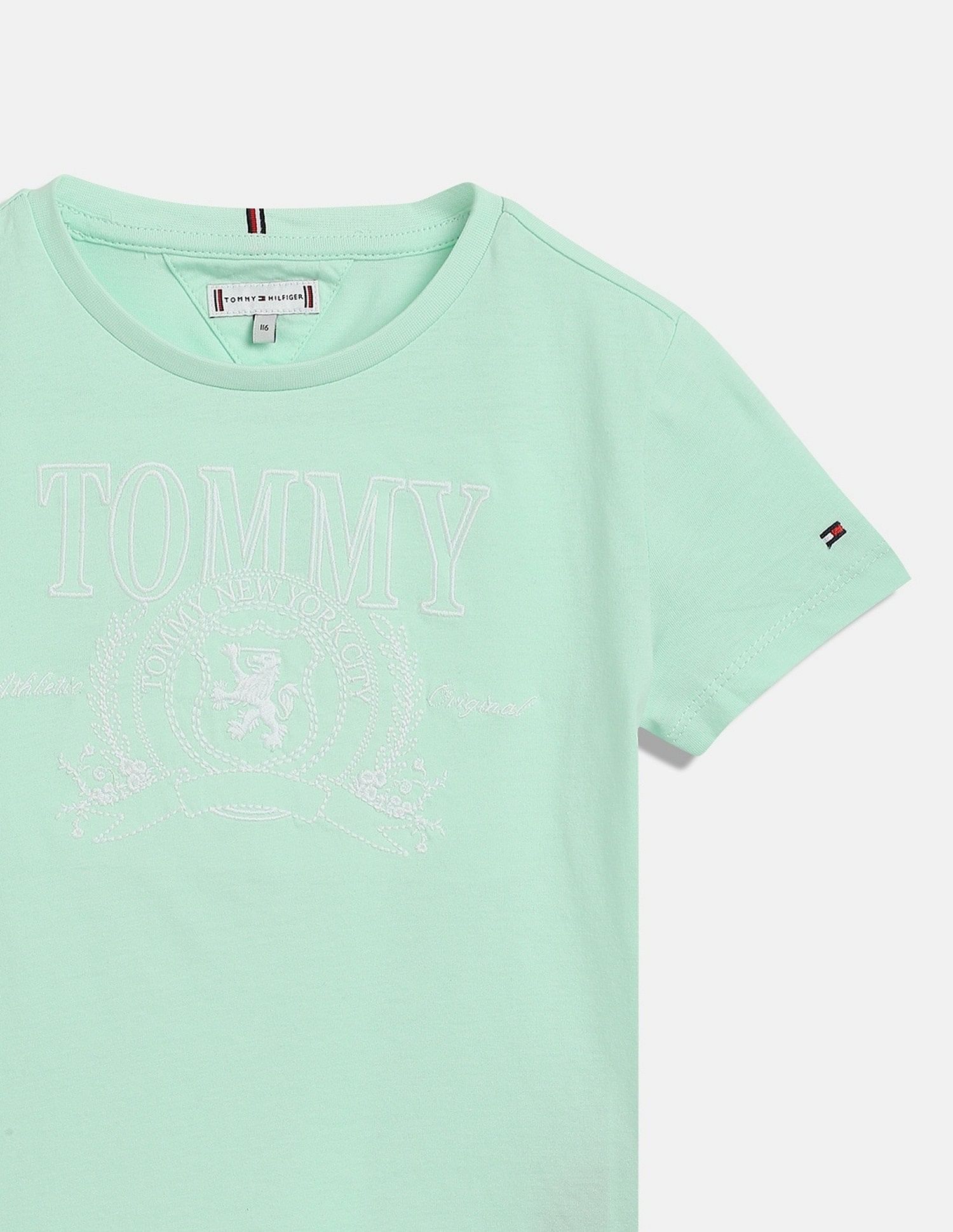 Tommy Hilfiger Girls Green Logo T-Shirt