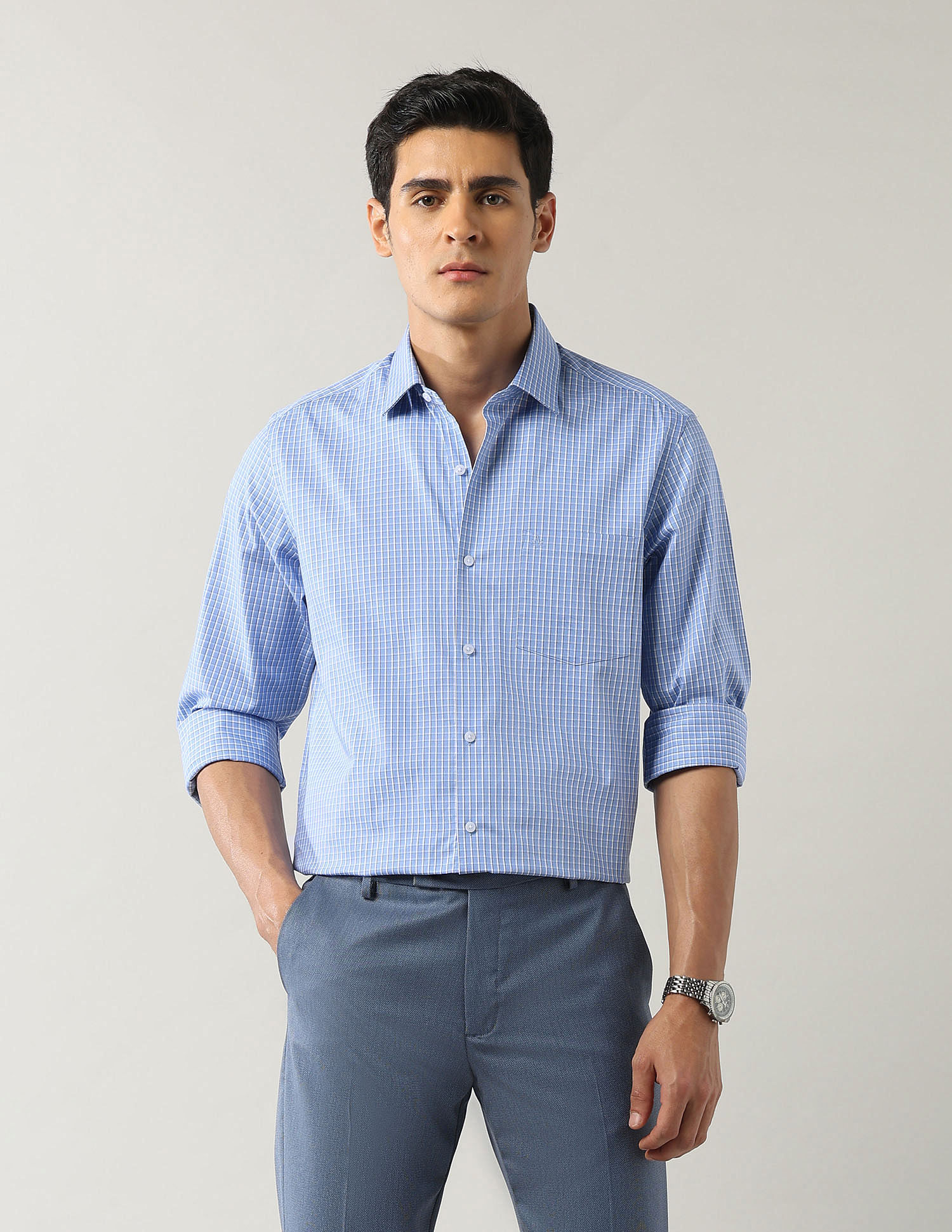 Arrow Graphic Printed Manhattan Slim Fit Shirt