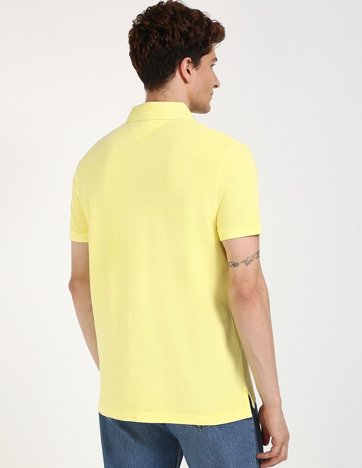 Tommy Hilfiger Solid Regular-Fit Cotton Polo Shirt