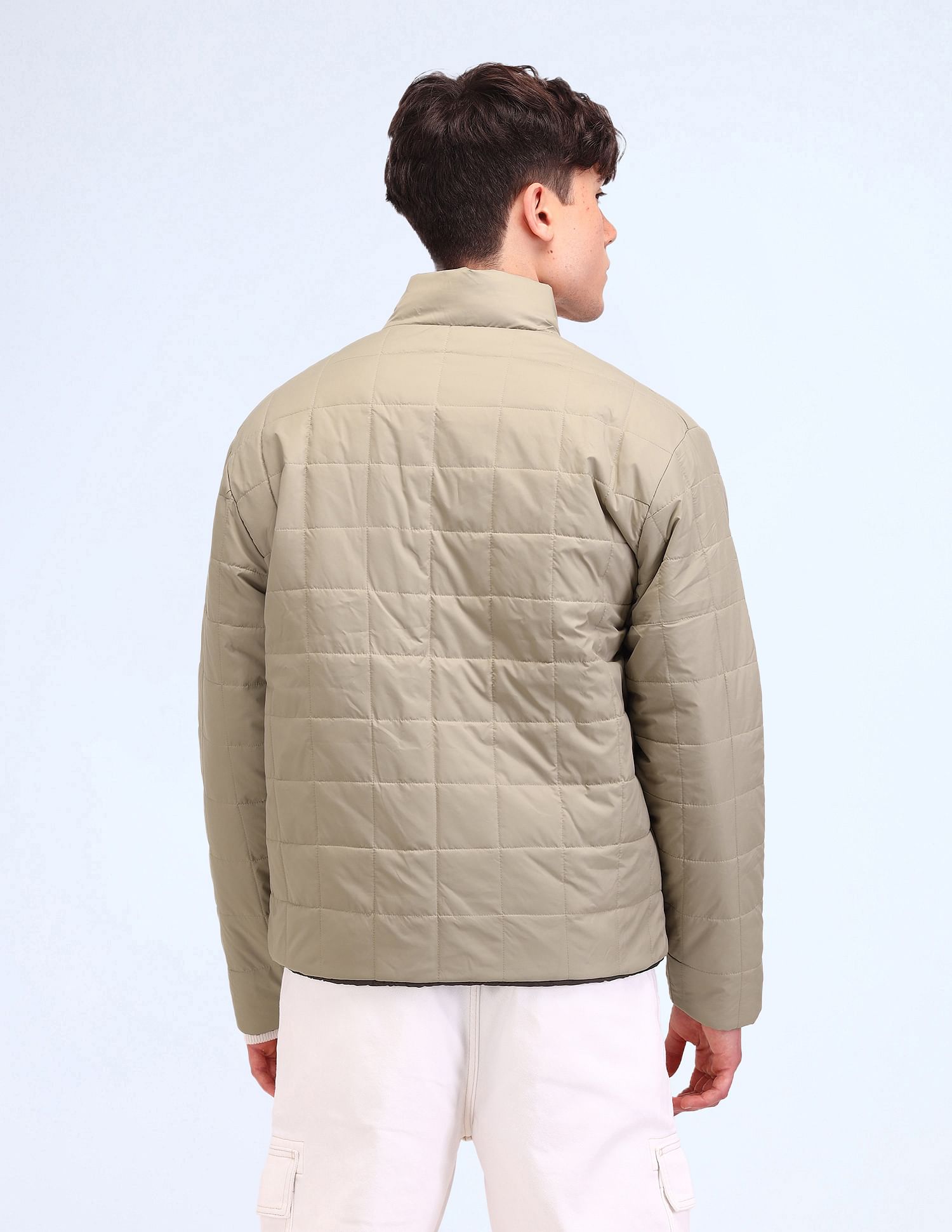 Flying Machine Regular Fit Solid Padded Jacket