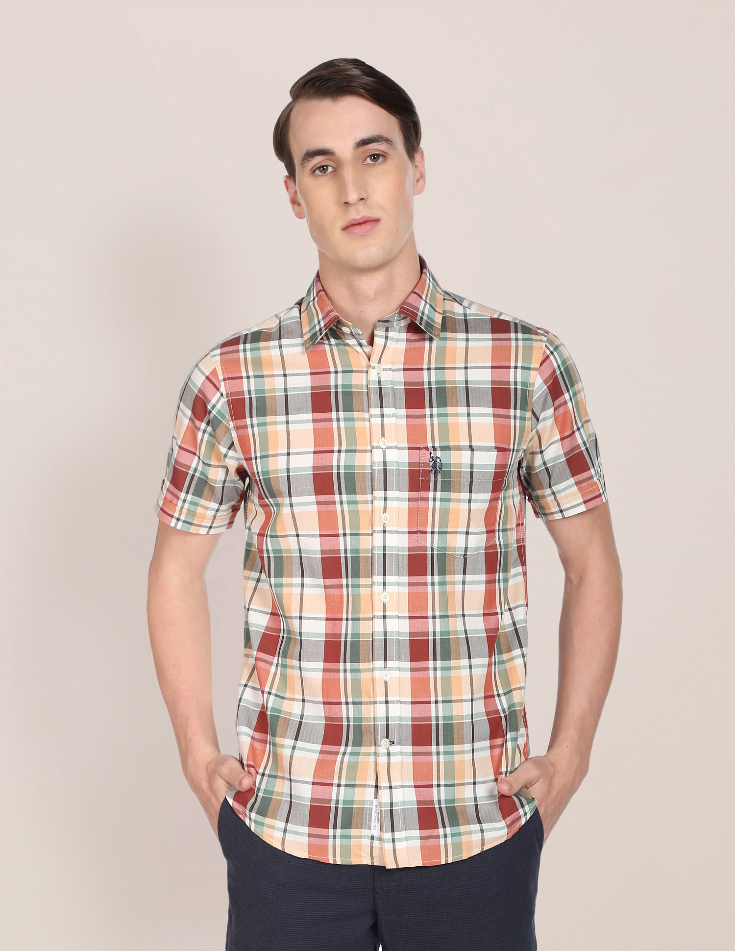 U.S. Polo Assn. Plaid Check Premium Cotton Casual Shirt
