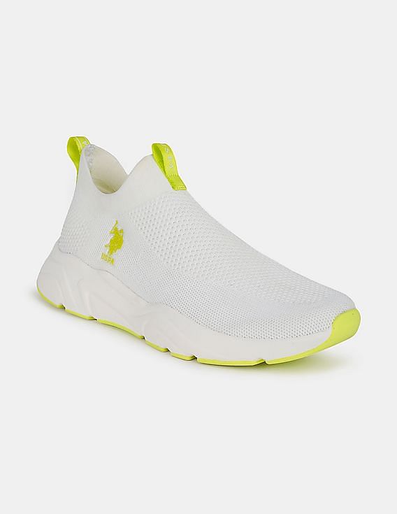 U.S. Polo Assn. Men Lightweight Knit Active Slip On Duncan Sneakers