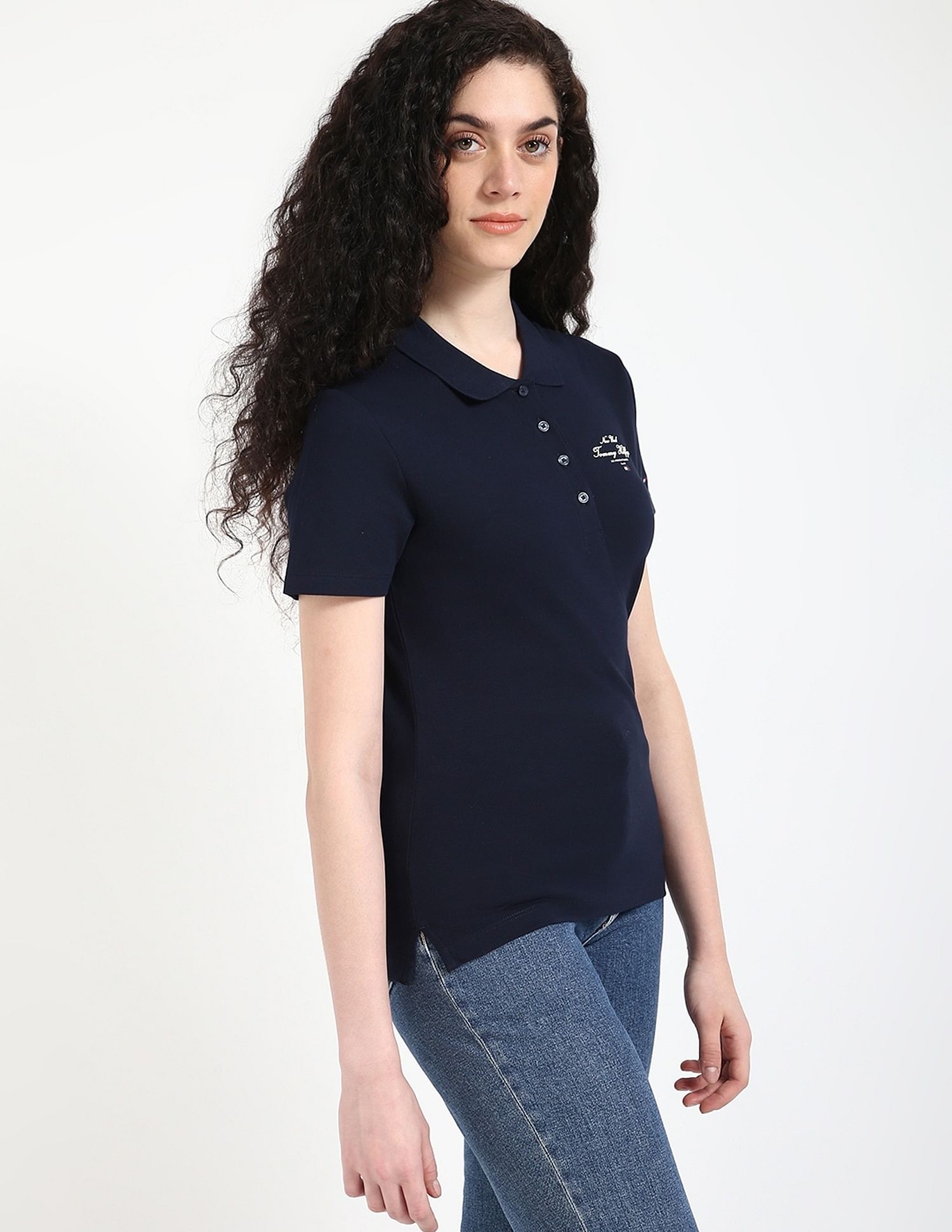 Tommy Hilfiger Solid Slim-Fit Cotton Polo T-Shirt