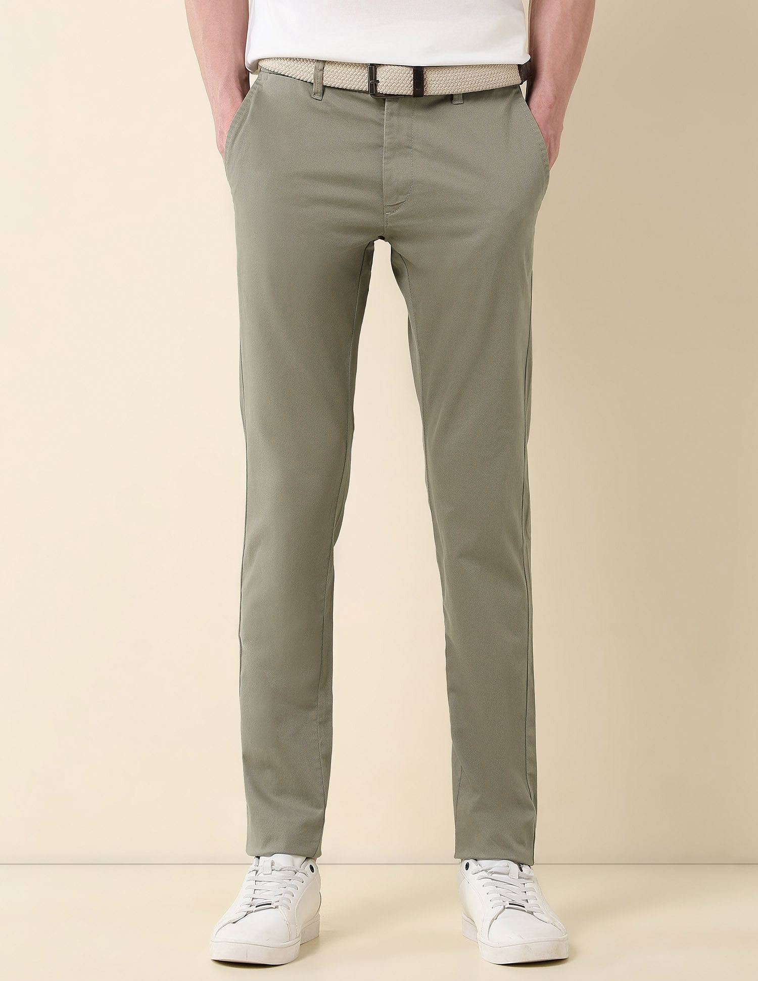 U.S. Polo Assn. Textured Austin Slim Fit Twill Trousers