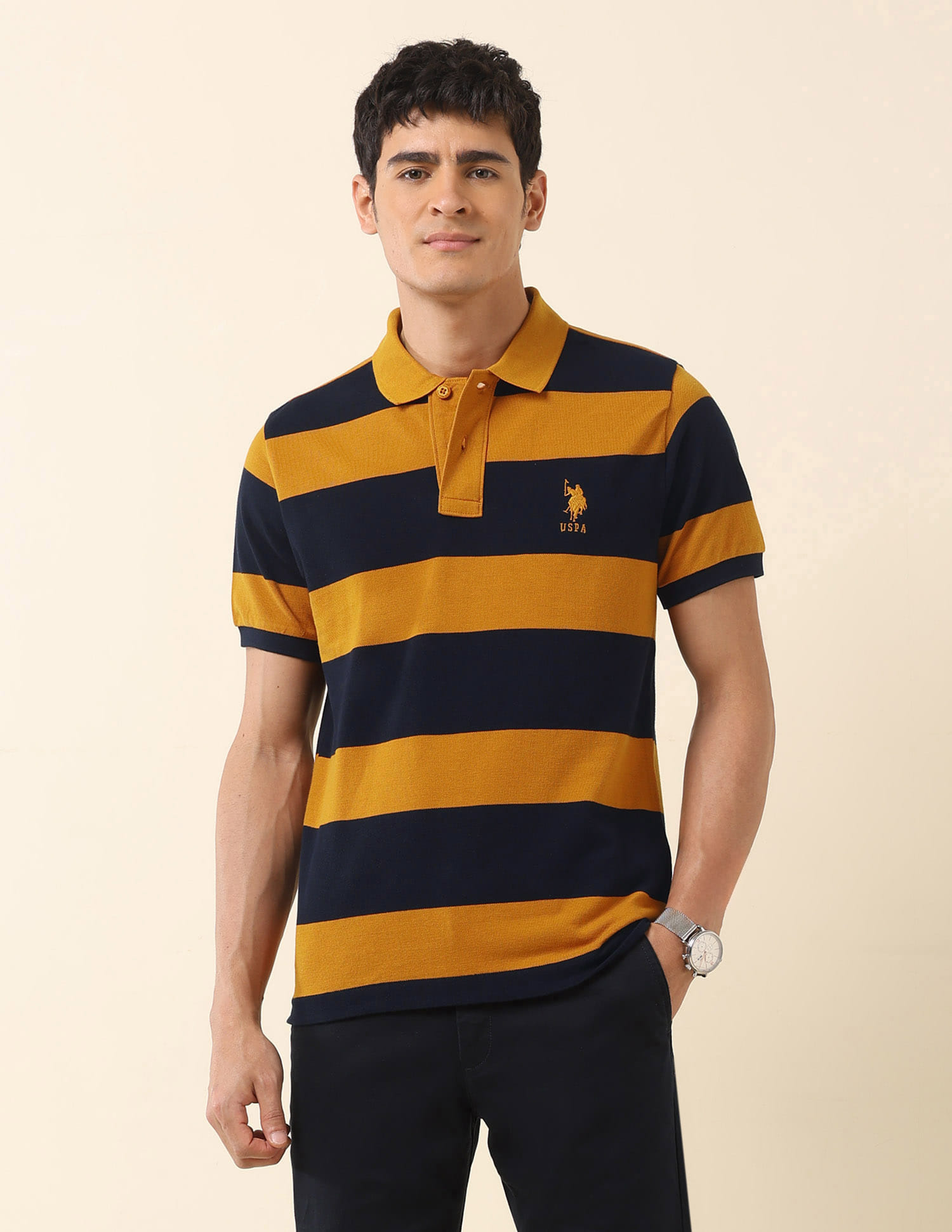 Buy U.S. Polo Assn. Horizontal Striped Classic Polo Shirt - NNNOW.com