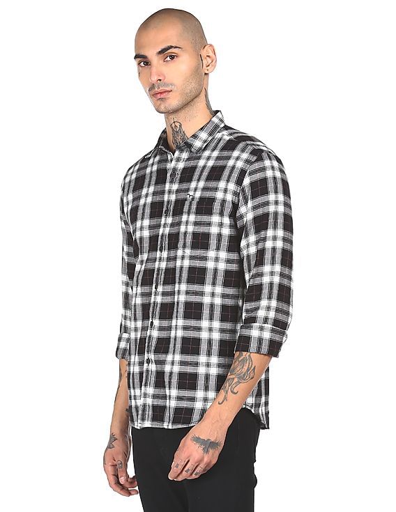 Buy Flying Machine Cotton Check Casual Shirt - NNNOW.com