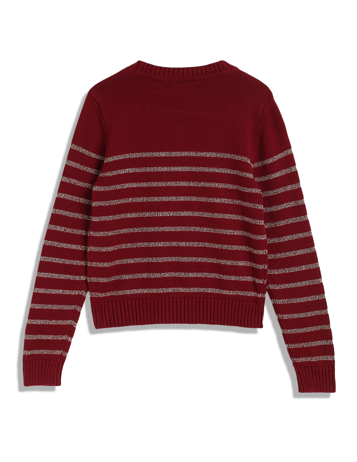 Tommy Hilfiger Kids Girls Round Neck Striped Sweatshirt