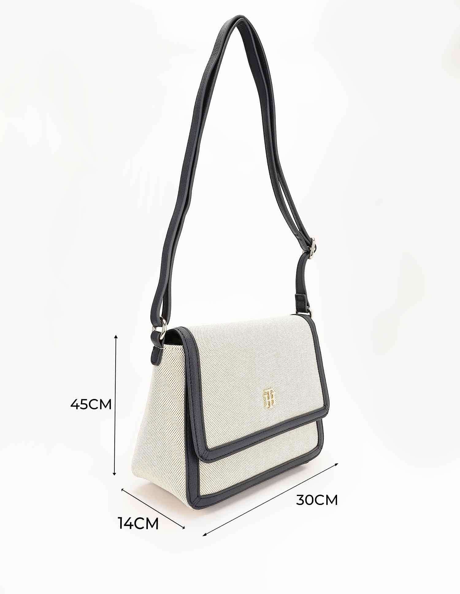 Tommy Hilfiger Solid Blue Polyester Sling Bags
