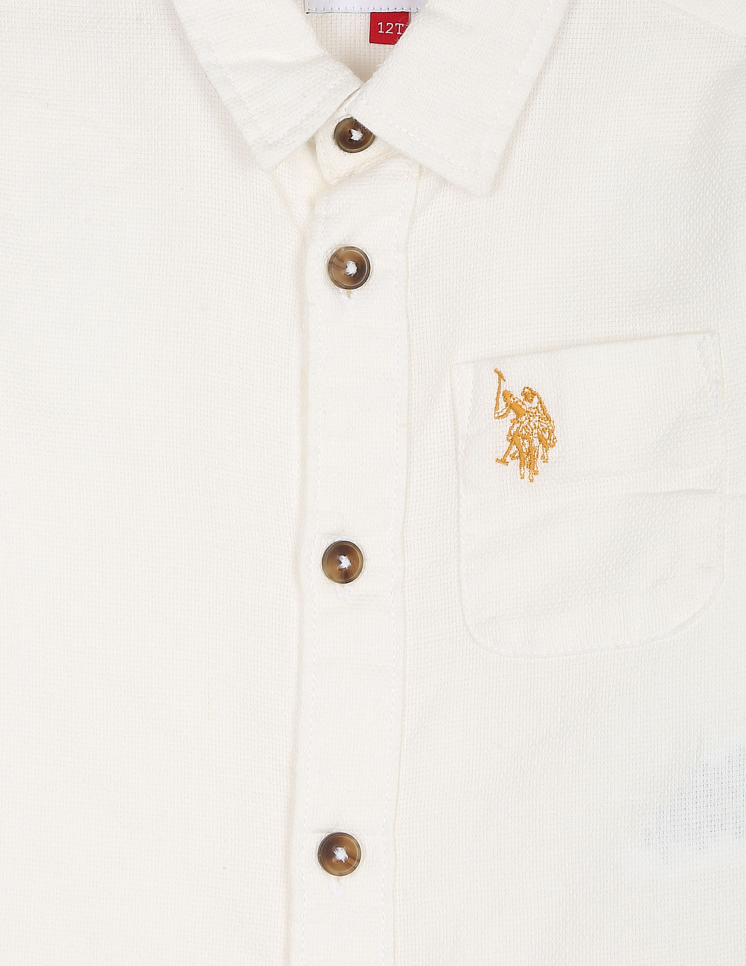 U.S. Polo Assn. Kids Boys Dobby Solid Shirt
