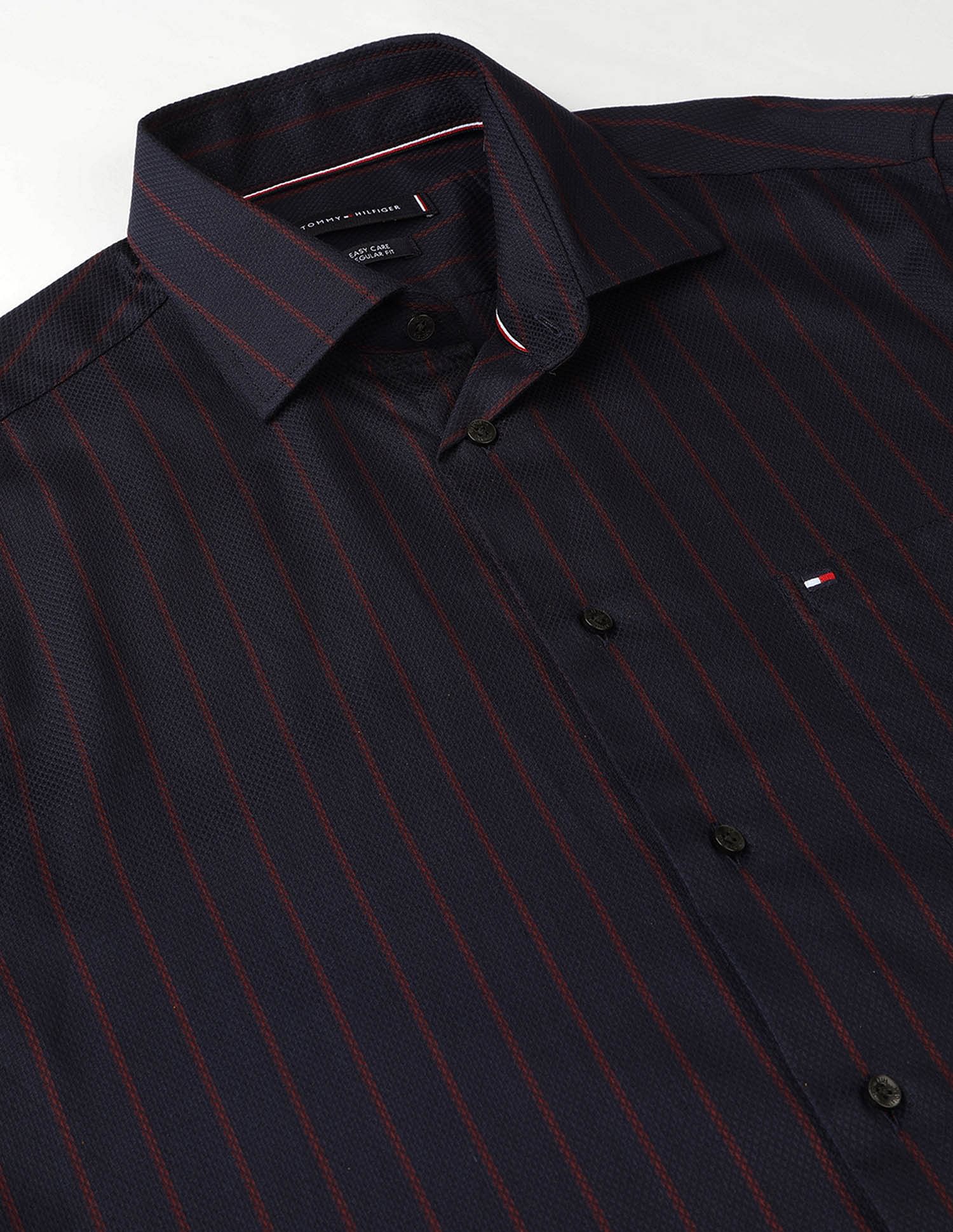 Tommy Hilfiger Waffle Dobby Vertical Stripedd Shirt