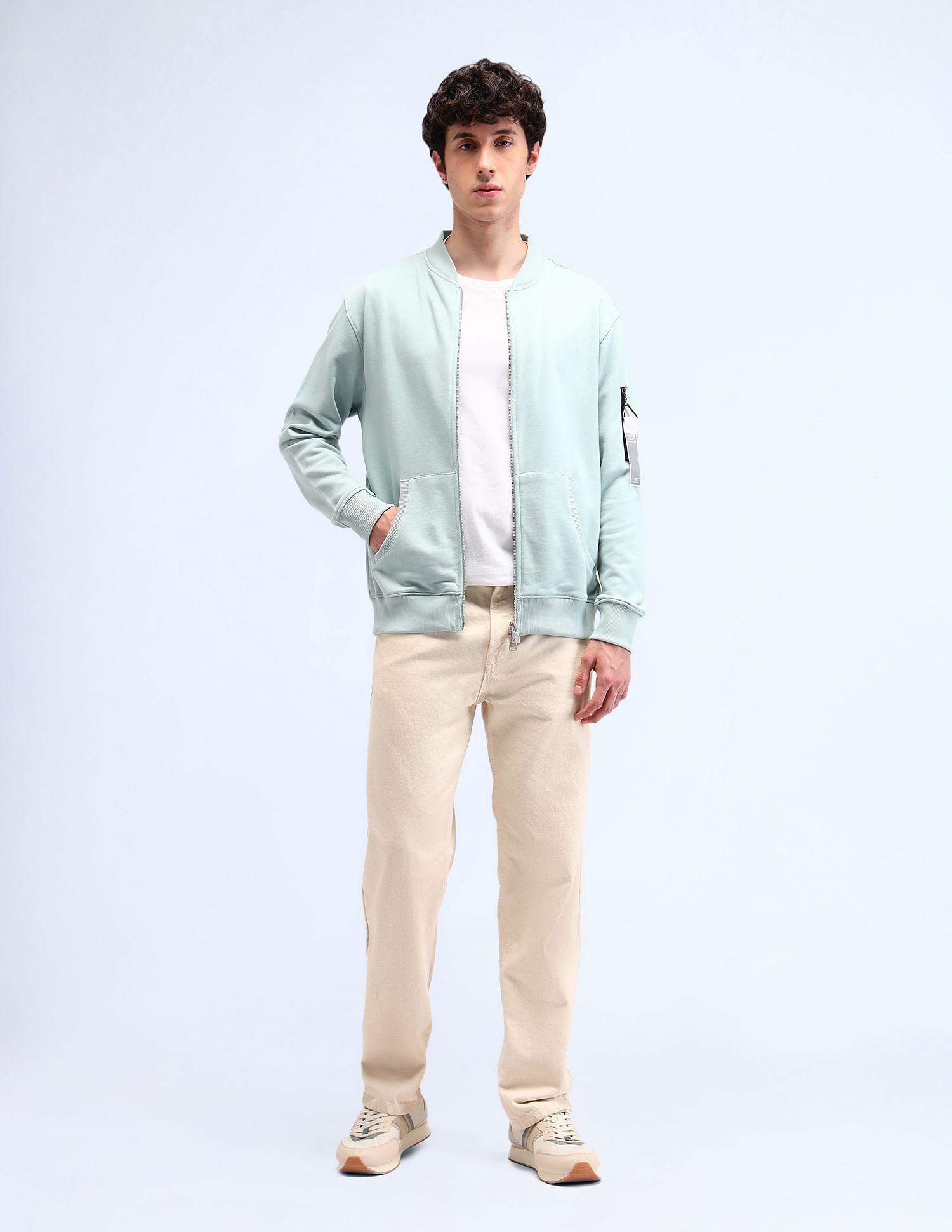 Flying Machine Typography Relaxed Fit Sweatshirt