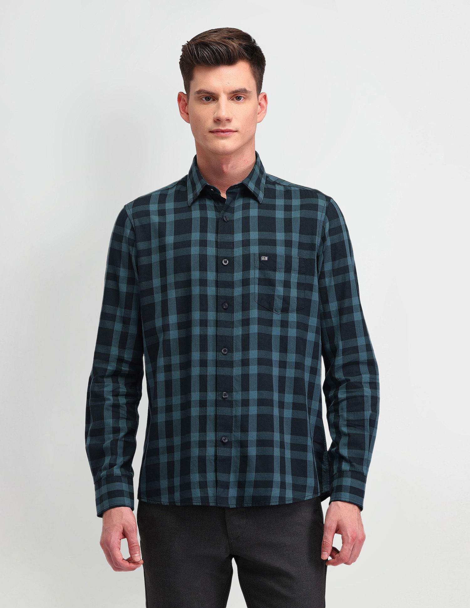 Arrow Sport Gun Club Checked Dobby Shirt