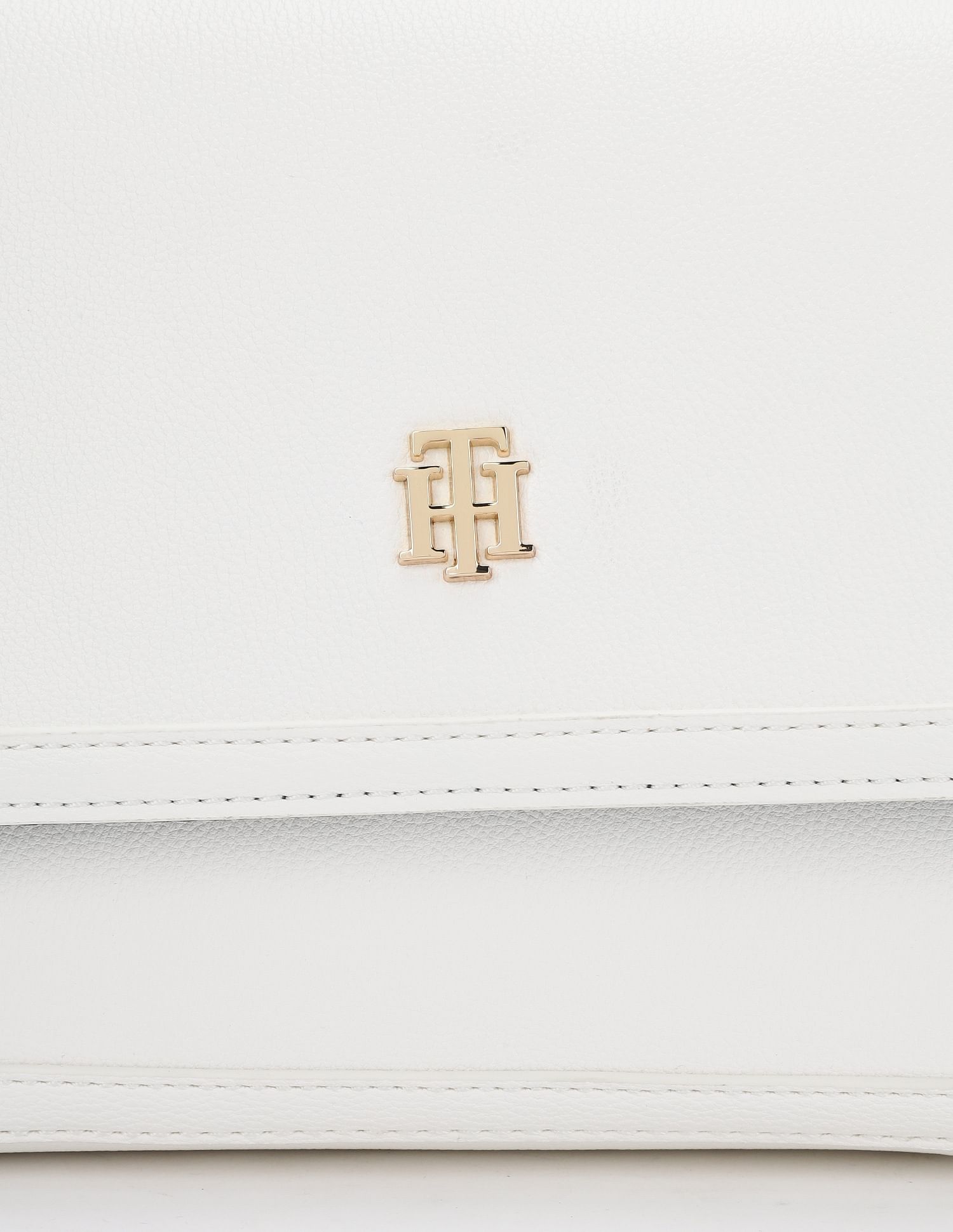Tommy Hilfiger Solid White Pu Sling Bag