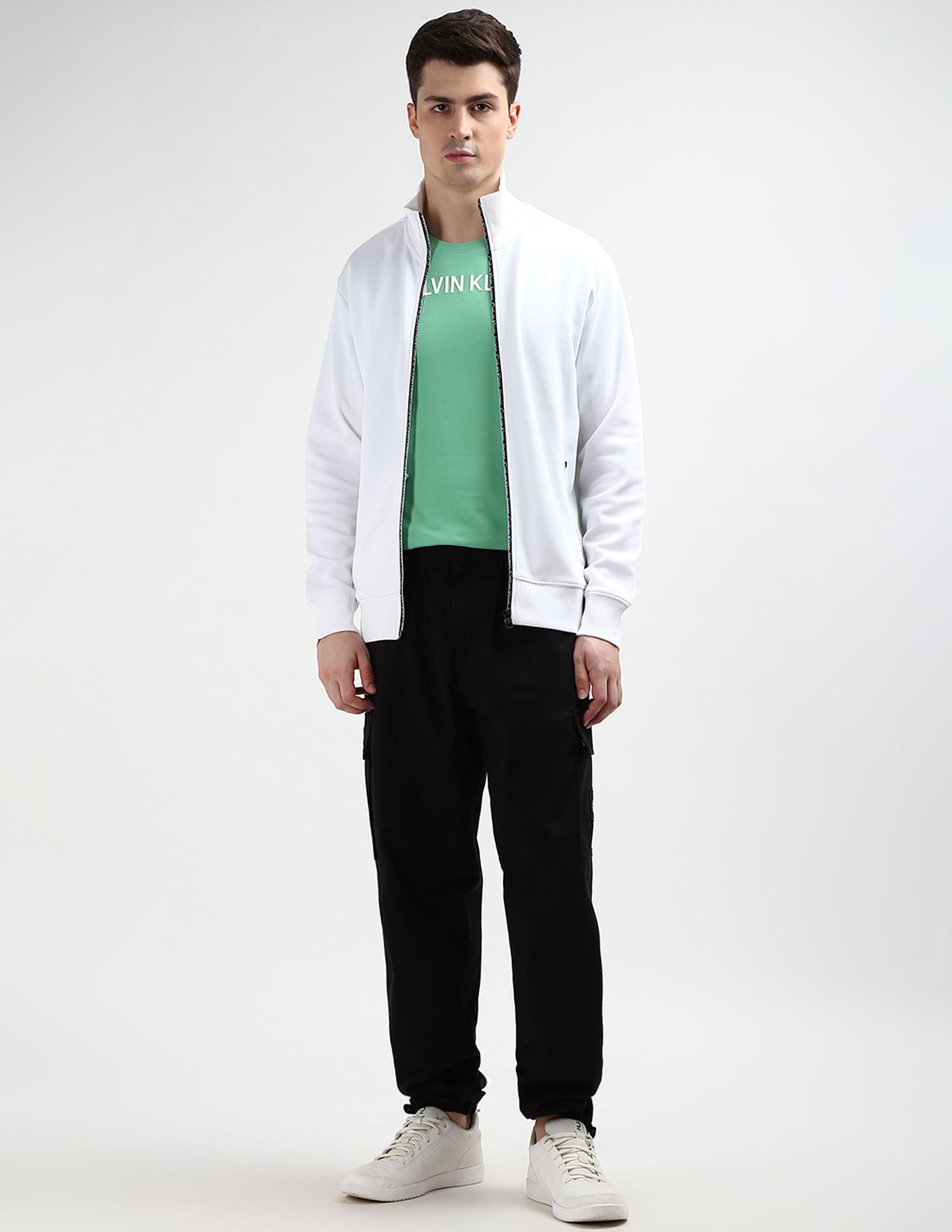 Calvin Klein Track Jacket Zip Through Sweatshirt