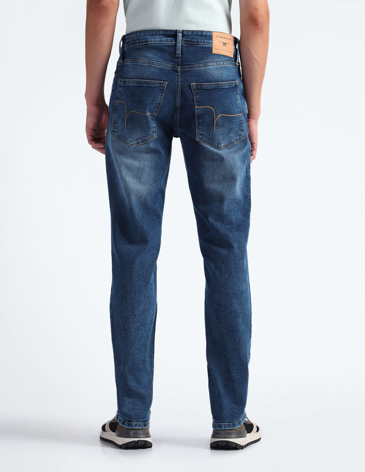 Flying Machine Mid Rise Freddie Slim Straight Fit Jeans