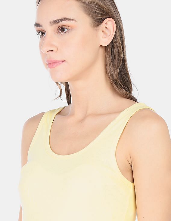 U.S. Polo Assn. Women U-Neck Ribbed Knit Tank