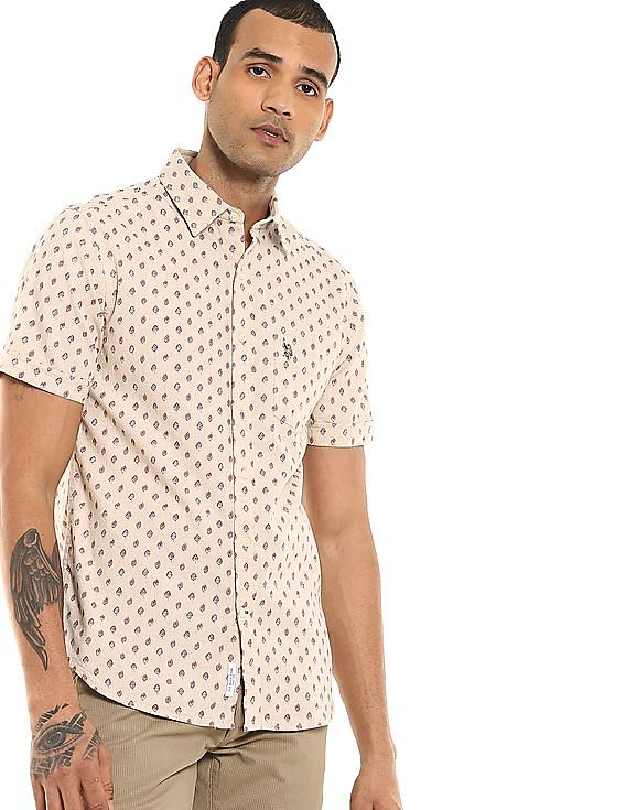 Mens short sleeve casual on sale shirts