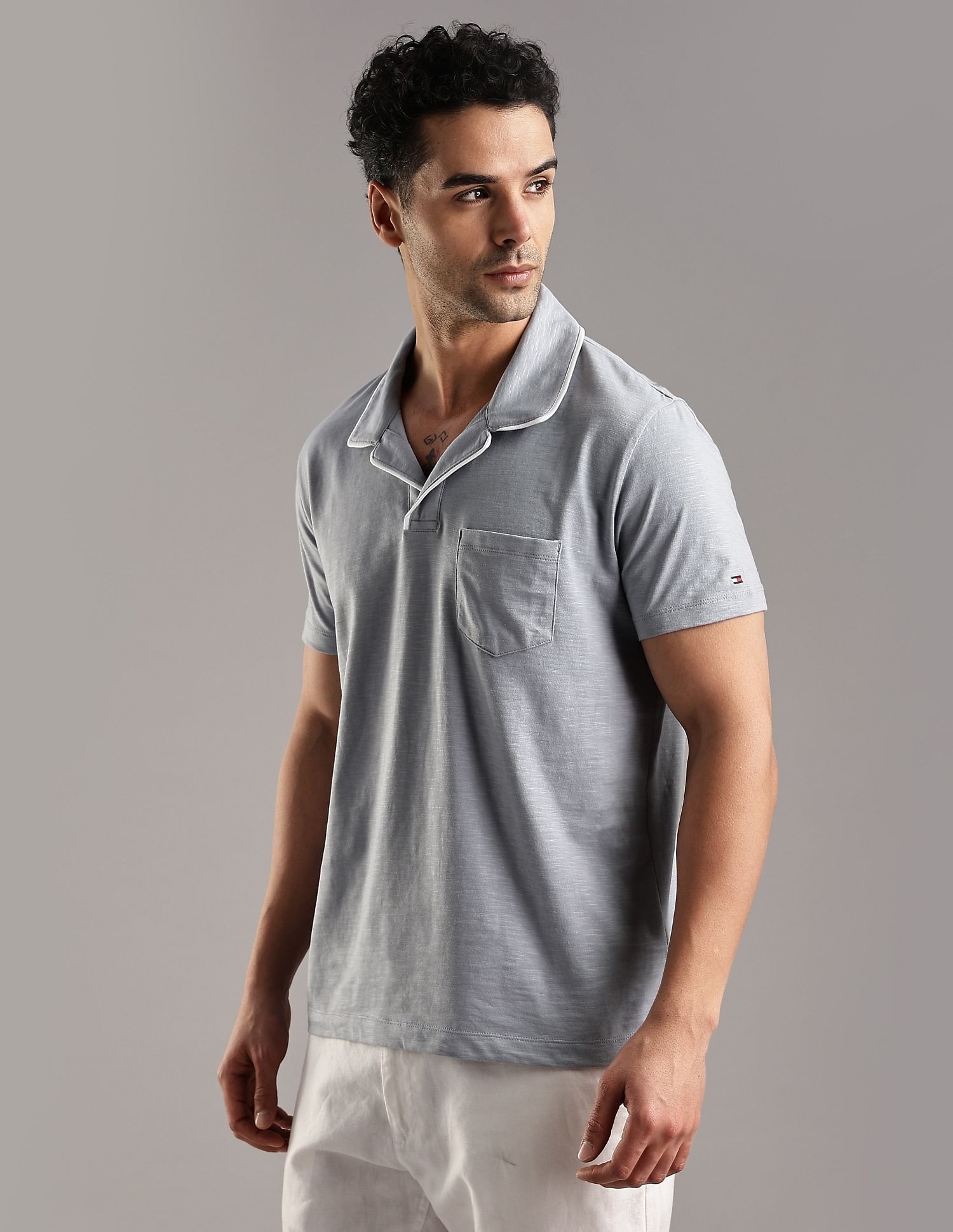 Tommy Hilfiger Printed Regular-Fit Cotton Polo T-Shirt