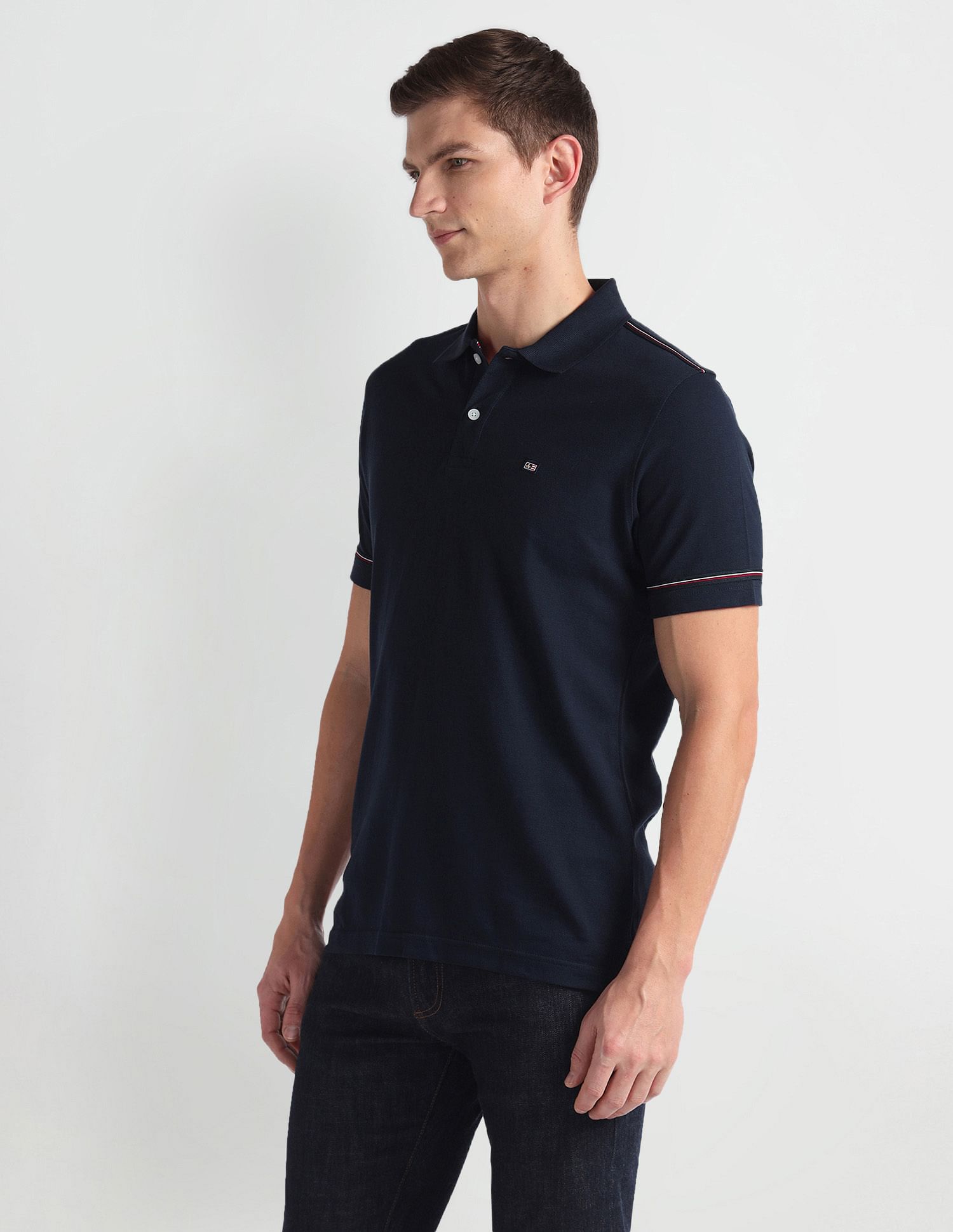 Arrow Sports Solid Logo Polo Shirt
