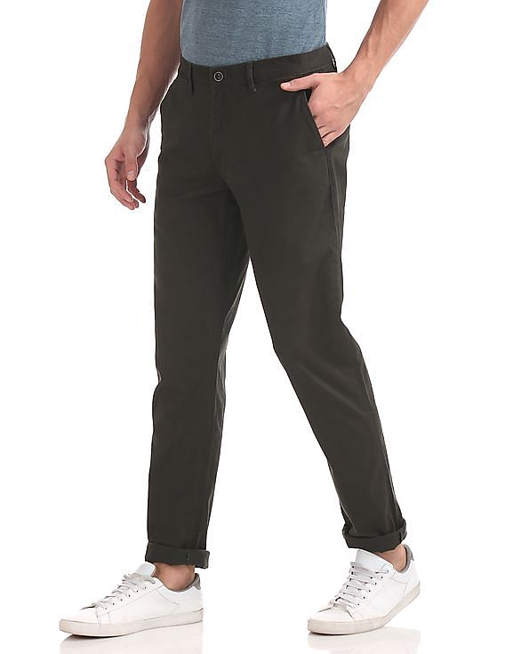 Arrow Sport Formal Trousers  Buy Arrow Sport Men Khaki Chrysler Slim Fit  Autoflex Soild Formal Trousers Online  Nykaa Fashion