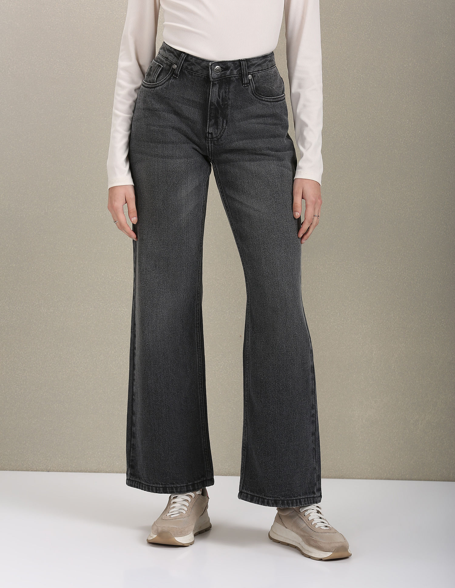 U.S. Polo Assn. Women Mid Rise Bootcut Fit Jeans