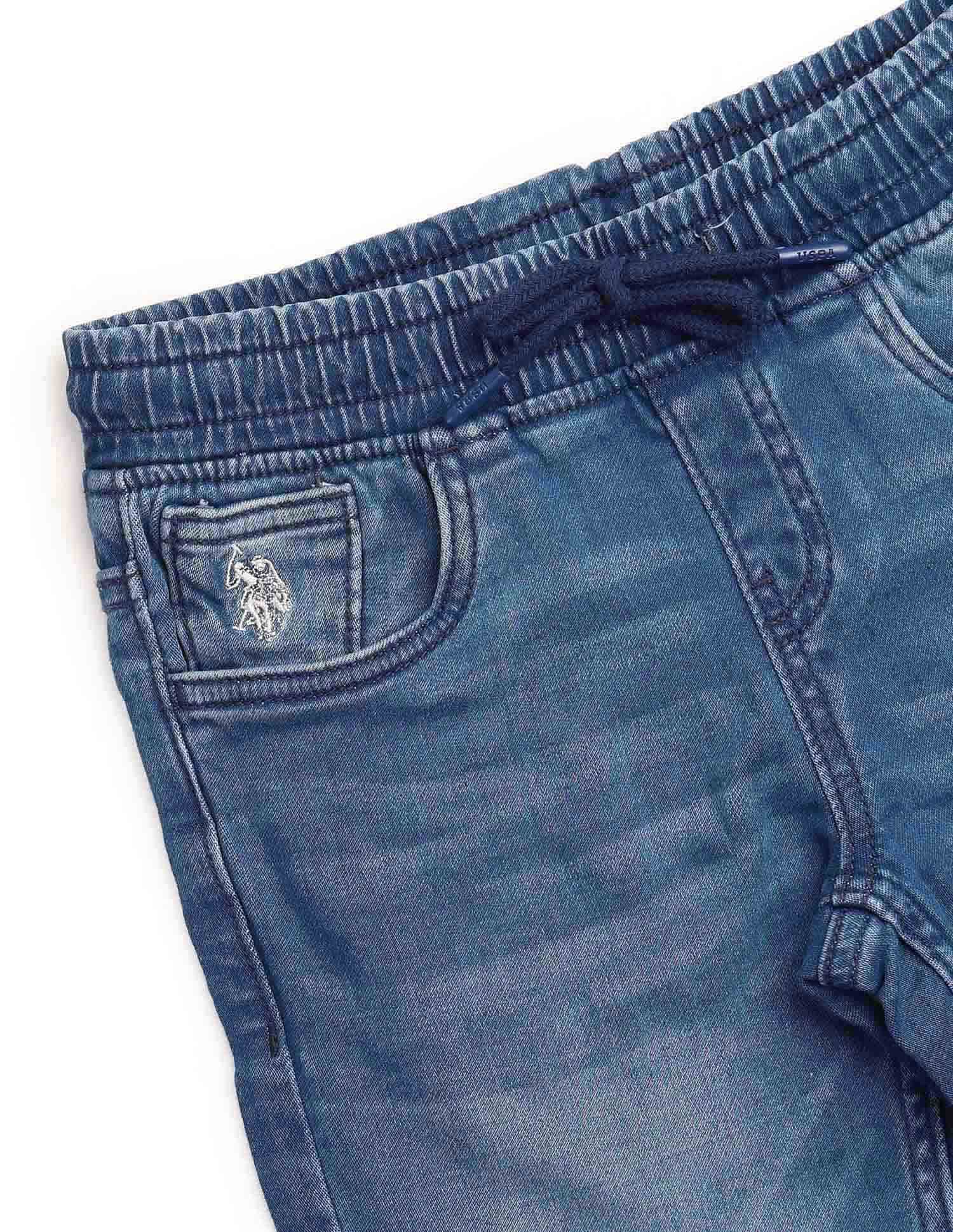 U.S. Polo Assn. Kids Boys Regular Fit Blue Jeans