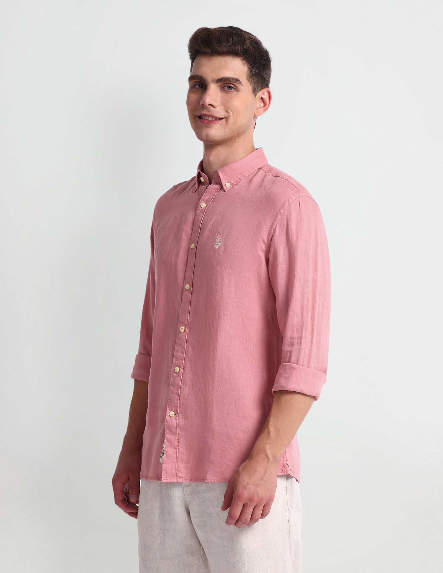 U.S. Polo Assn. Denim Co. Slim Fit Solid Shirt